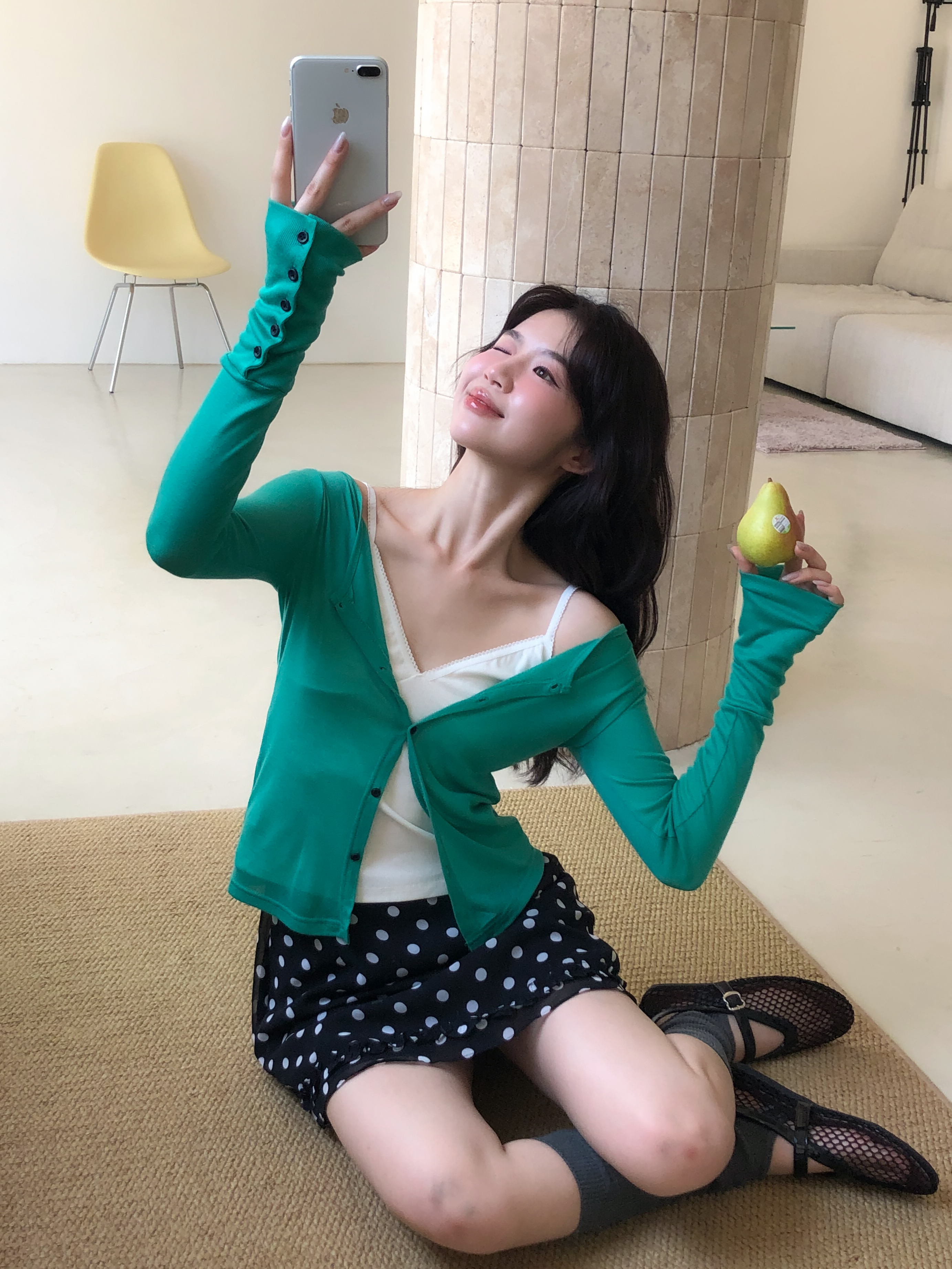 tencel button cardigan #罩衫