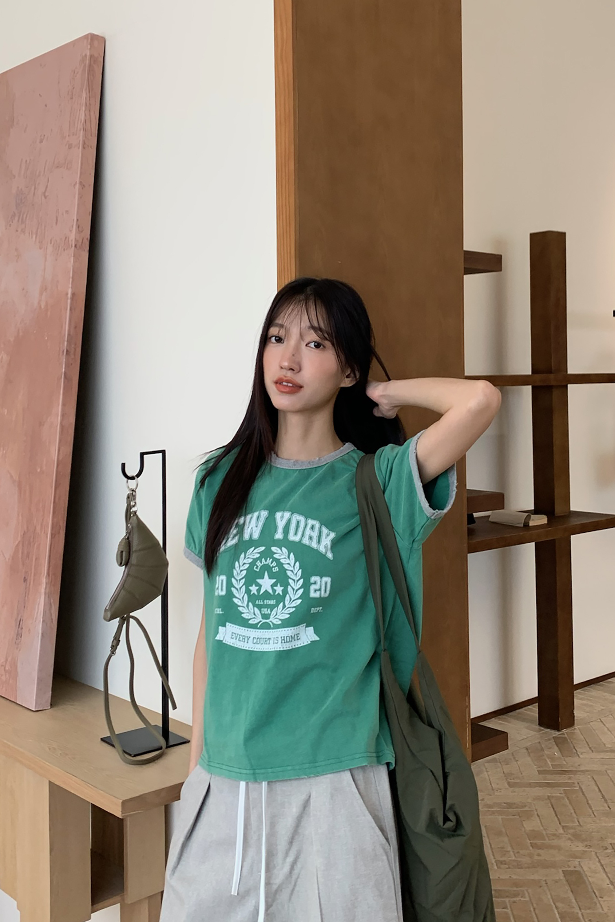 復古美式破壞印花t 3色