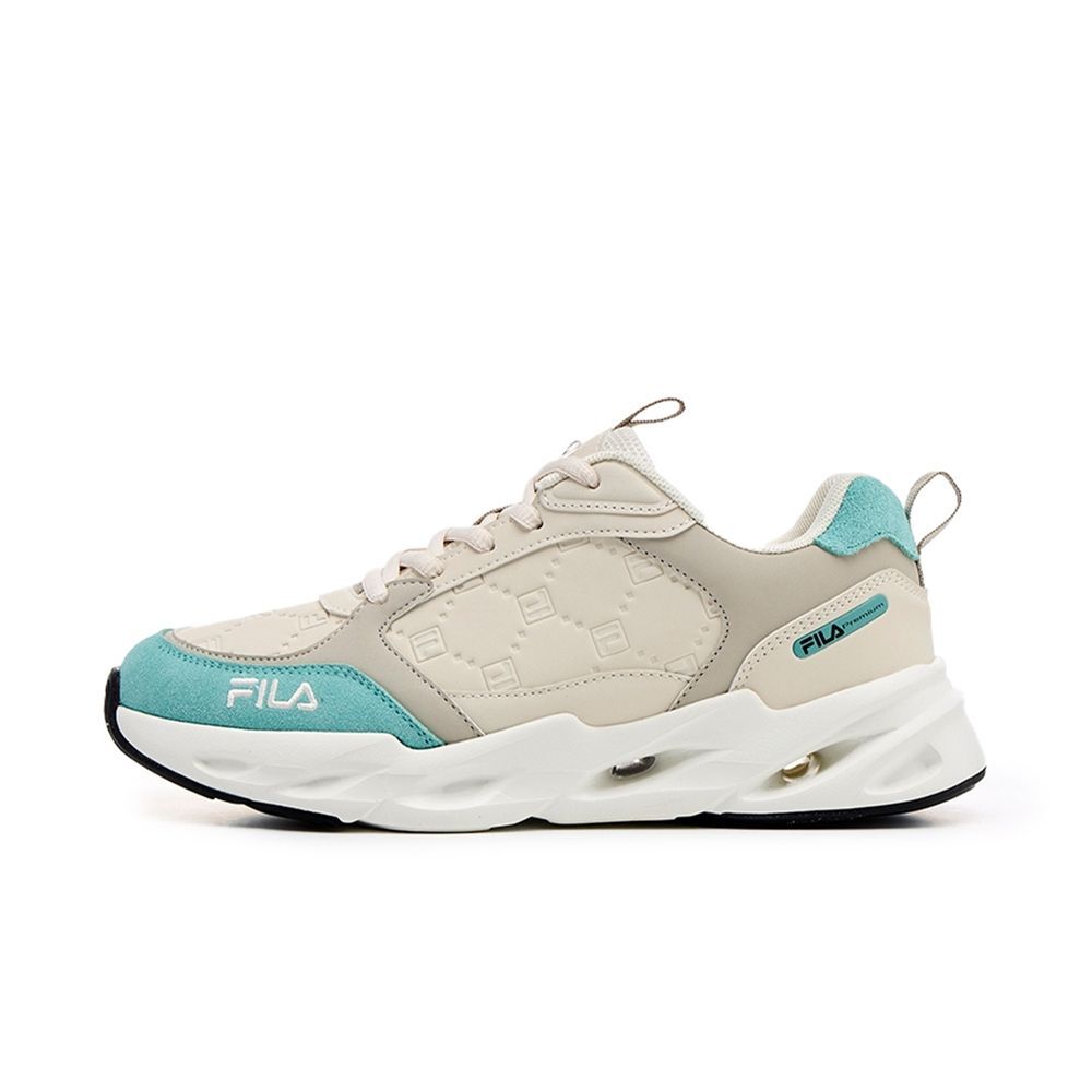 【下殺↘$1290】FILA 休閒鞋 ATHENA 米灰綠 簍空 運動鞋 女 4C601Y776