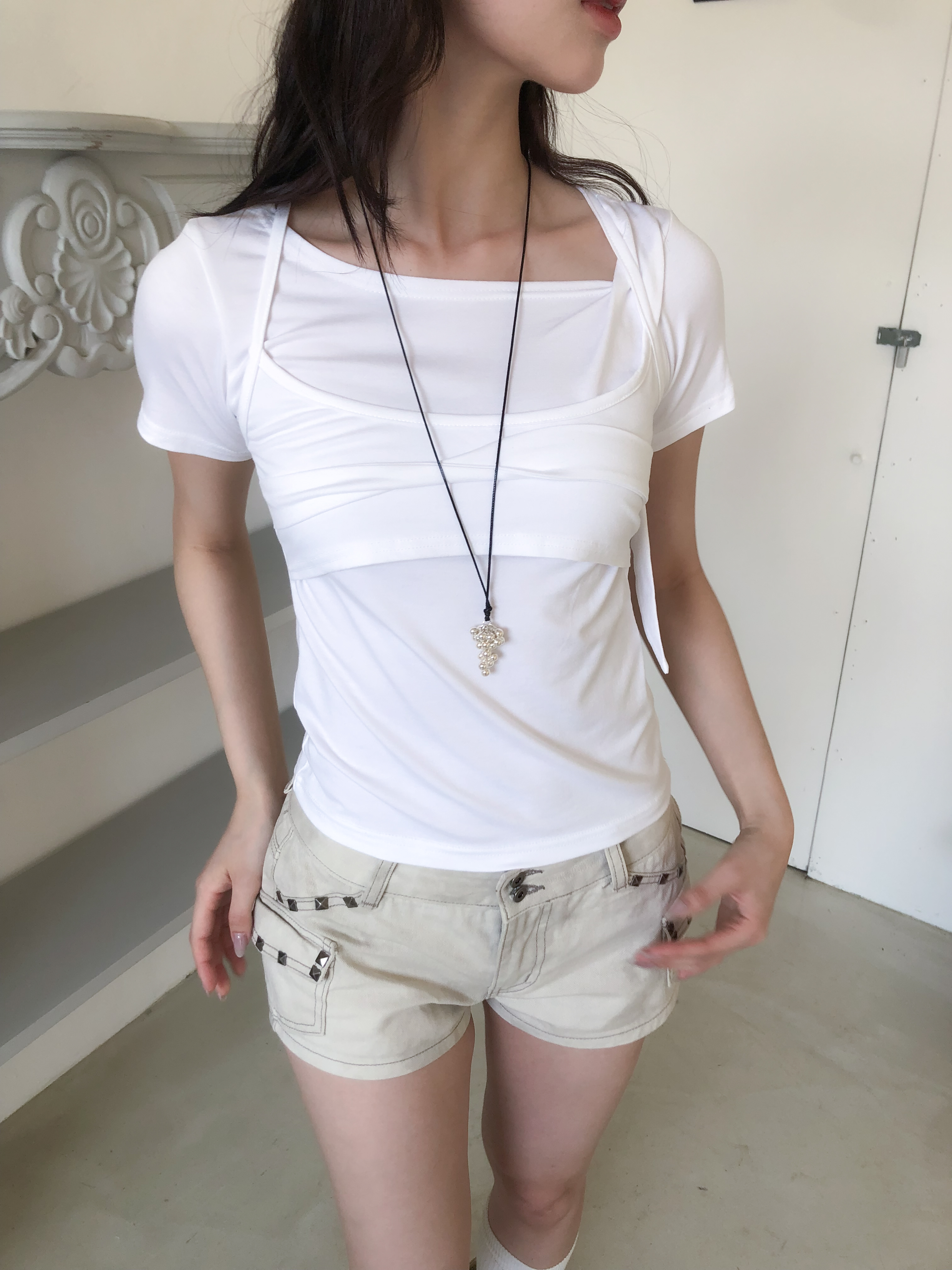 top layered tee #上衣