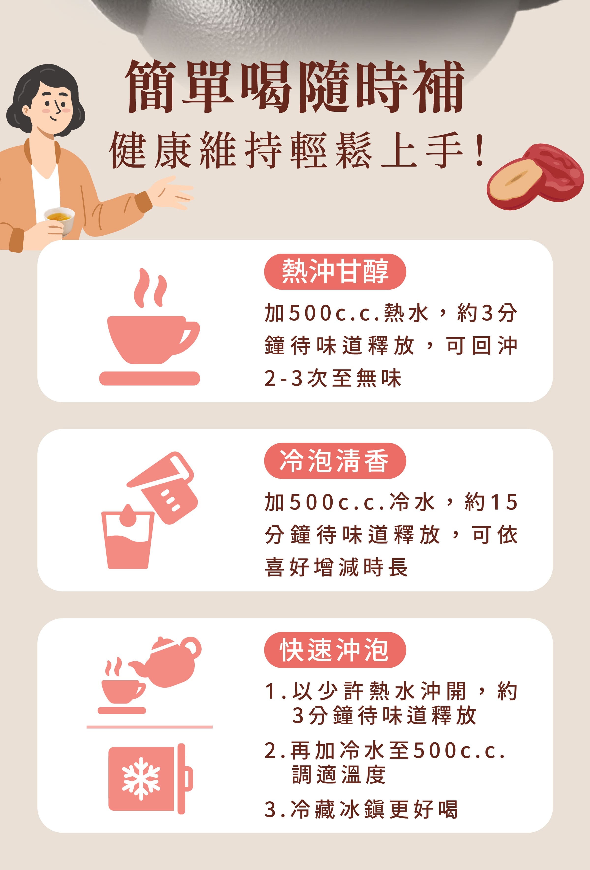 登義漢方茶沖泡方式