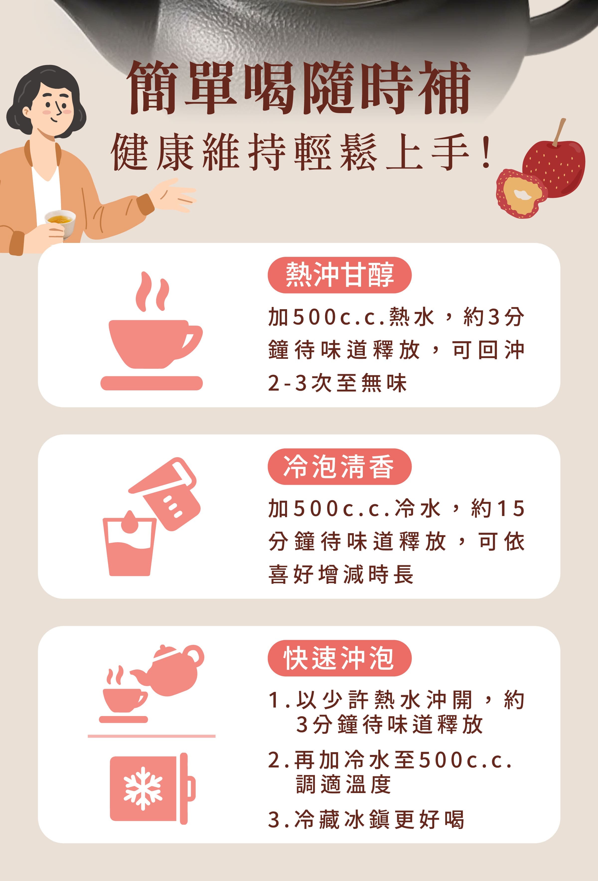 登義漢方茶沖泡方式