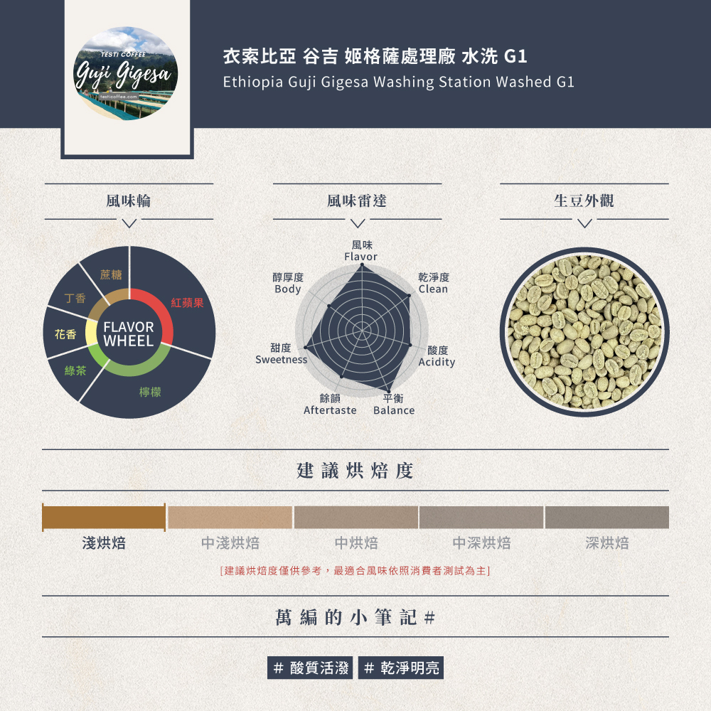 Ethiopia Guji Gigesa Washing Station Washed G1