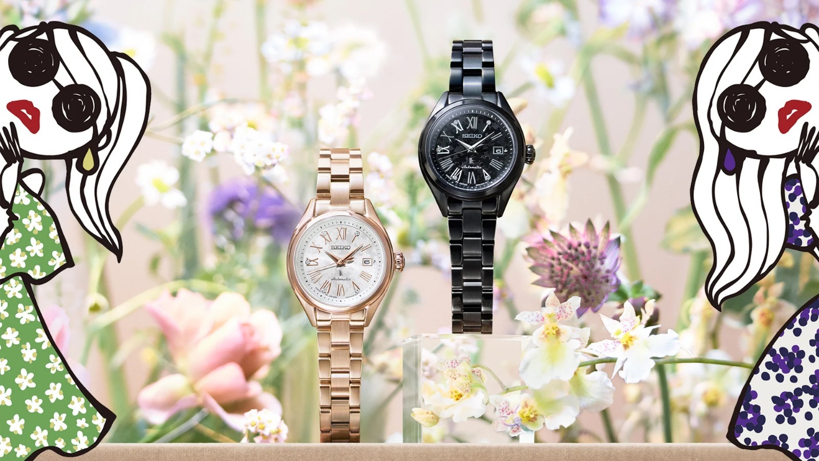 日本版 日本製造 SEIKO HEA003J White Dial , HEA004J Black LUKIA Watch Limited Edition Mechanical Automatic with Hand-Winding Elegant Ladies Watch 限量版，機械自動上鍊，可手動上鍊，優雅女士腕錶