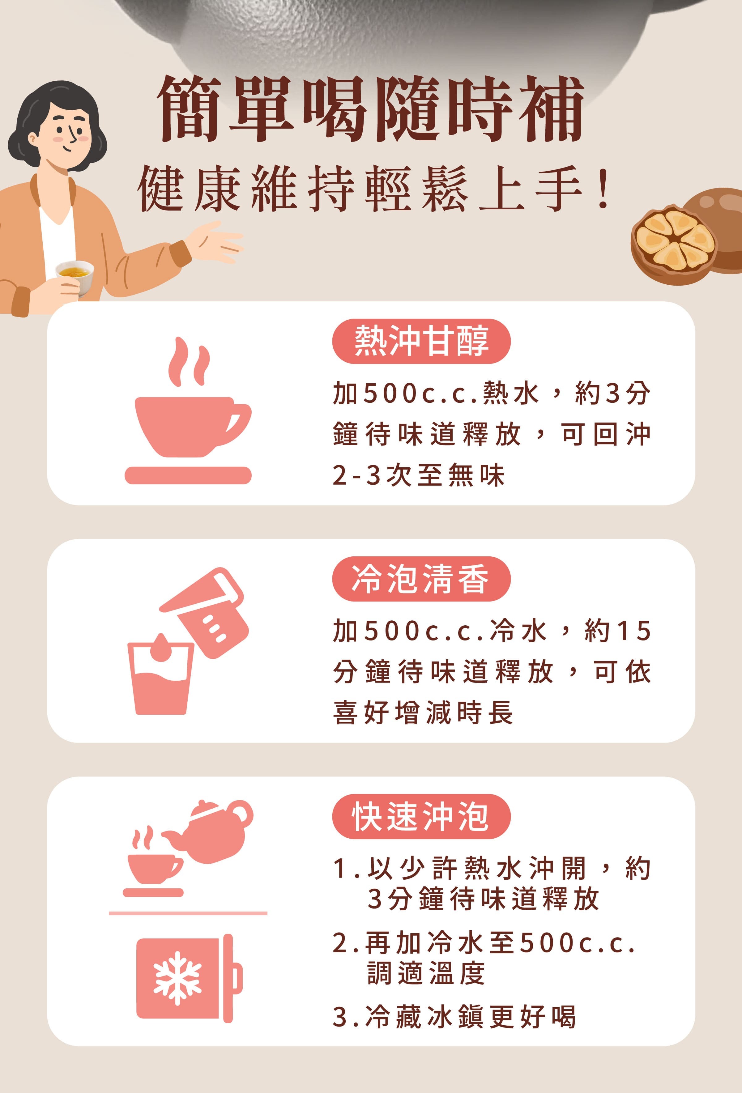 登義漢方茶沖泡方式