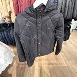 [S] TOMMY HILFIGER BLACK LIGHTWEIGHT HOODED PADDED QUILTED JACKET, XW06028-001 (STH1663)
