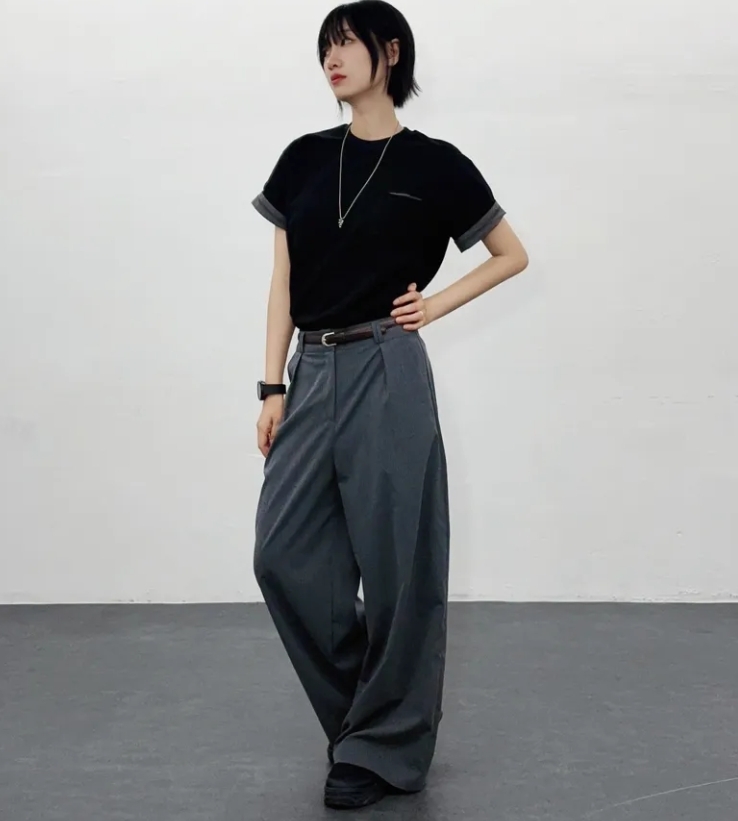 【OWN】TOFFEE 短袖 短版 上衣 素T 雙層 撞色 寬鬆 落肩 素面 口袋 割破 百搭 韓系 流行 不分男女 白色 灰色 黑色 T6S-LPCT19WH T6S-LPCT19MG T6S-LPCT19BK