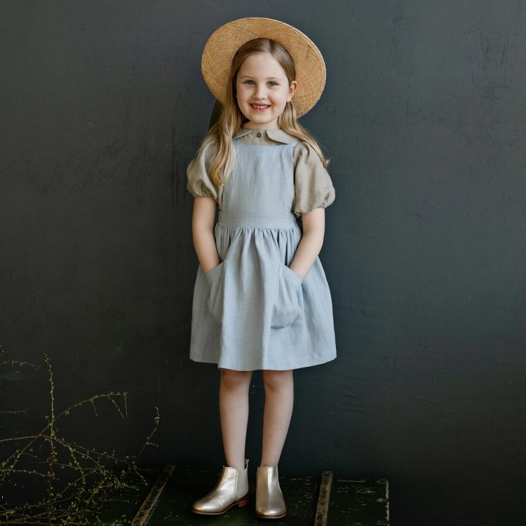 (預購)ALL THE BEAUTIFUL LINEN 後扣圍裙 CROSS BACK PINAFORE