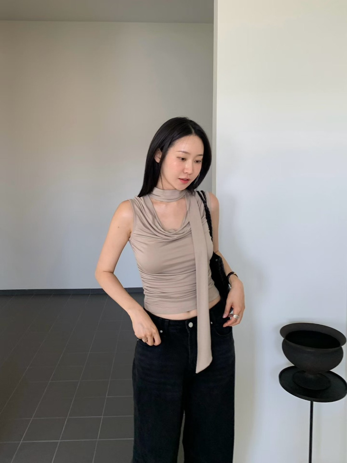 連綁巾無袖背心