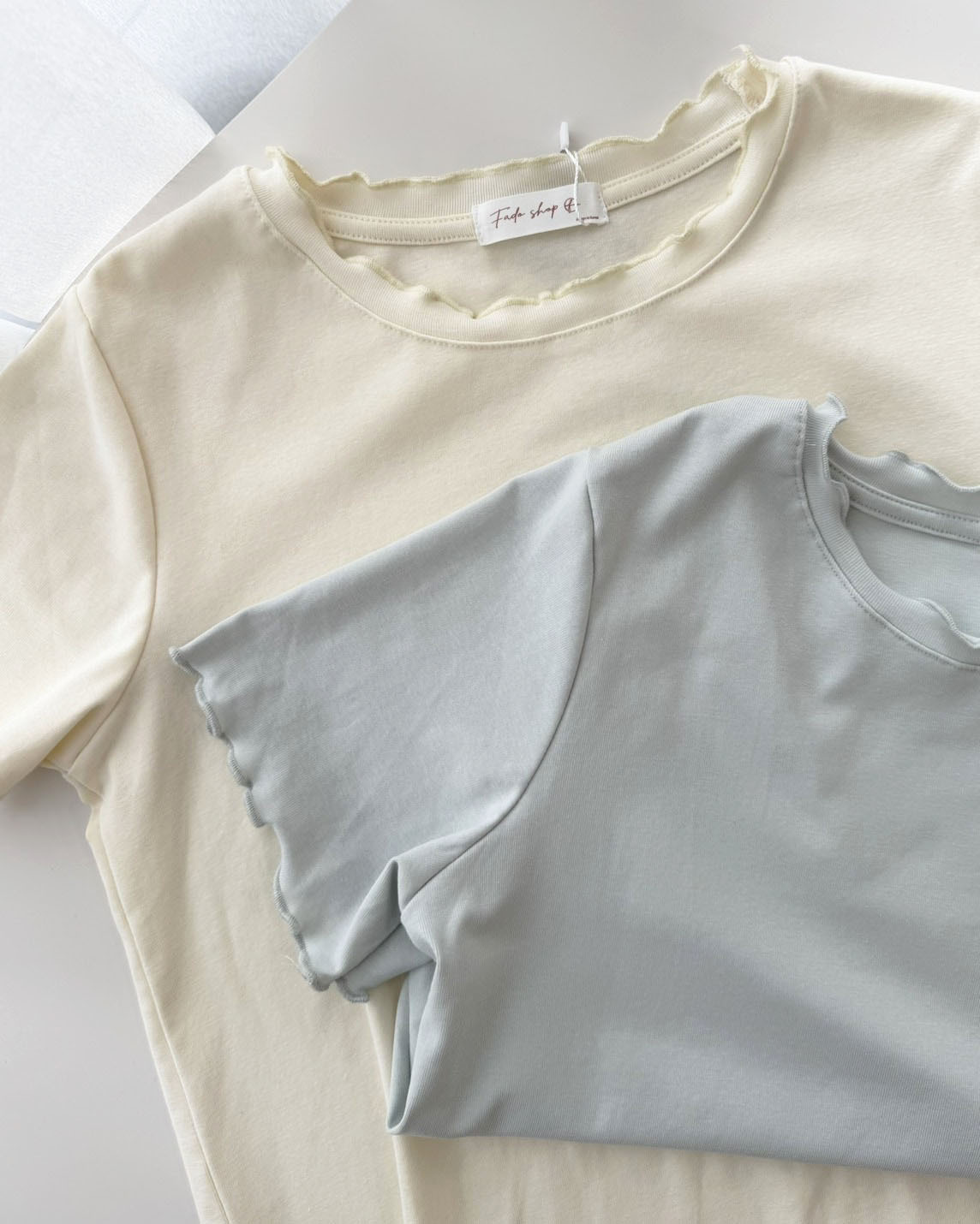 法朵Fado shop｜奶糖捲邊棉短T 021B100 六色