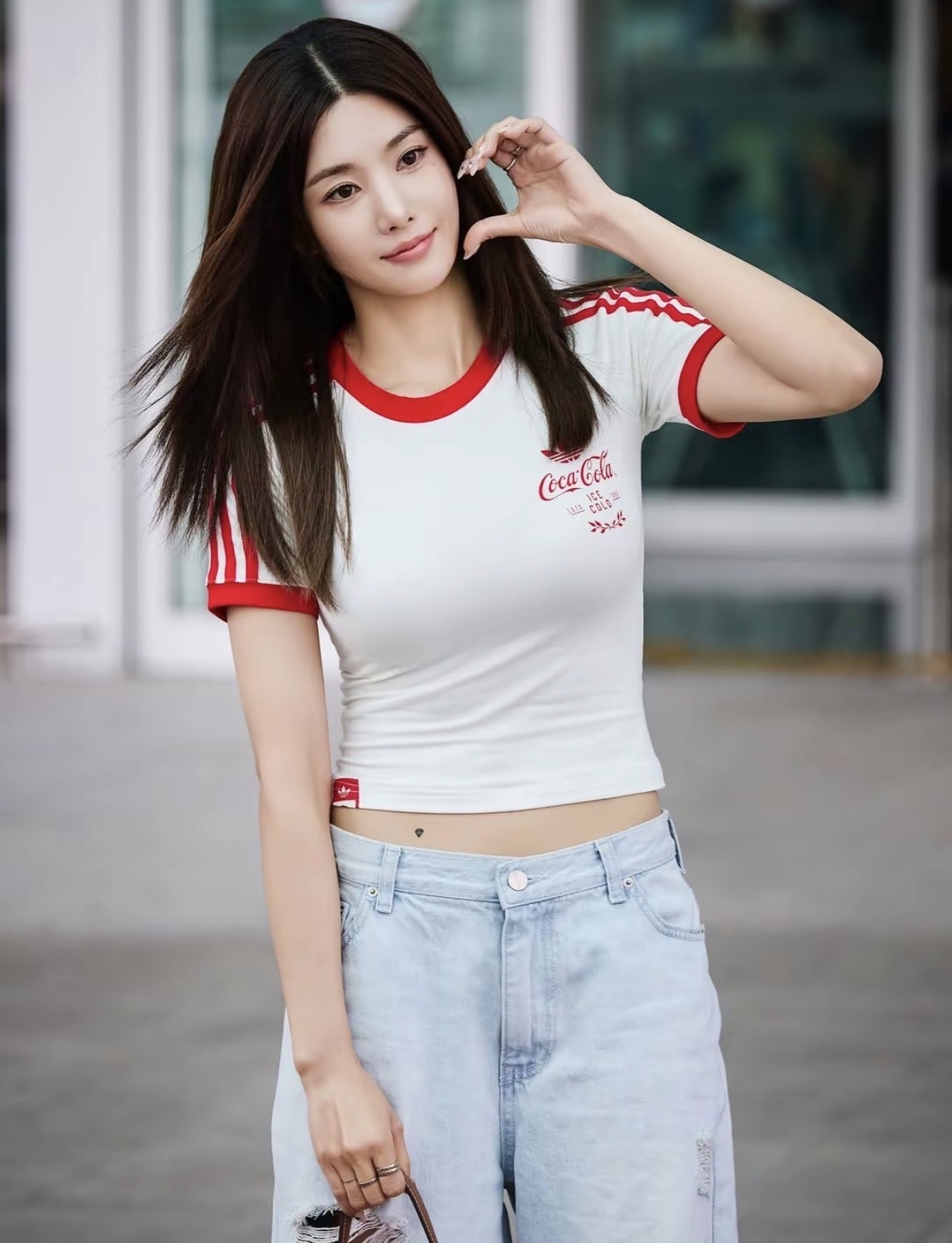 女款 ADIDAS X COCA COLA 3S TEE 紅 白 可口可樂 聯名款 權恩妃同款 修身 針織 三葉草 短T【KY7558/KY7559】ADLP
