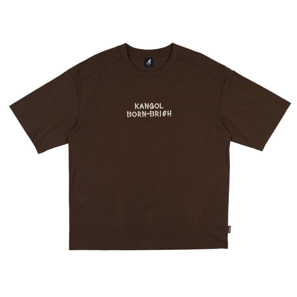 KANGOL 短T 咖啡 字母 涼感 微落肩 短袖 中性 6625101002