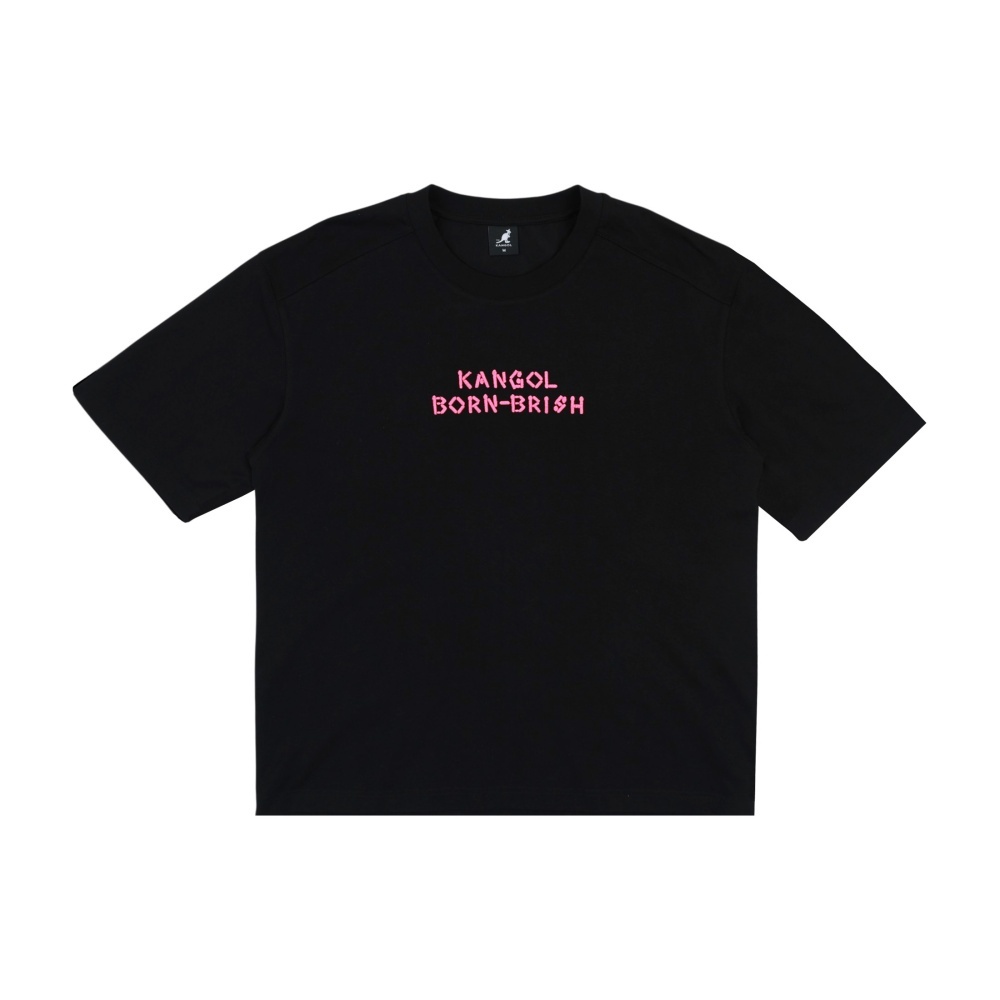 KANGOL 短T 黑色 字母 涼感 微落肩 短袖 中性 6625101020