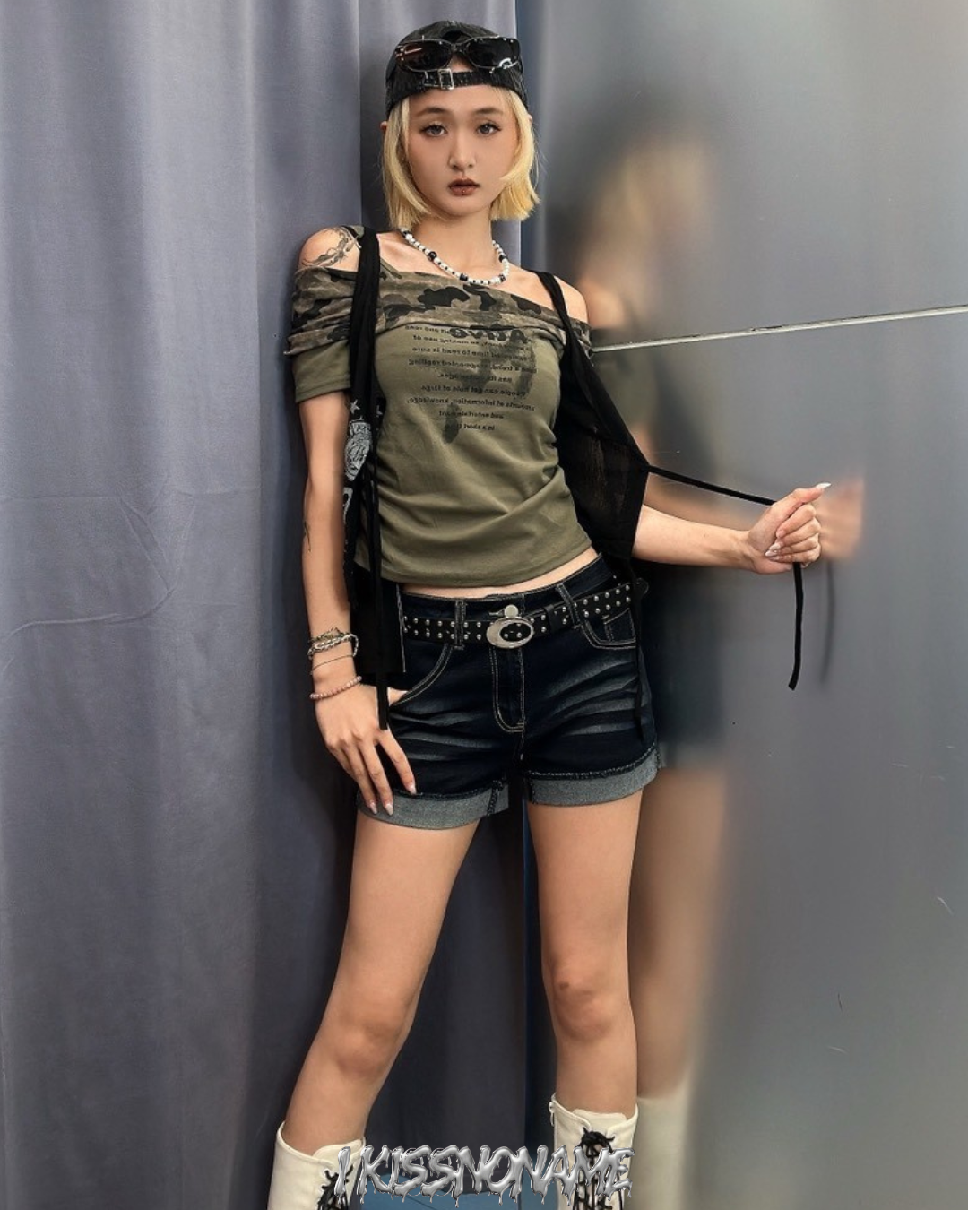 彈力刷色短褲