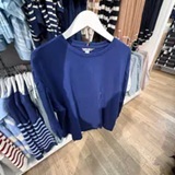 [S] TOMMY HILFIGER PILOT BLUE PUFF-SLEEVE T-SHIRT, XW07317-401 (STH1675)