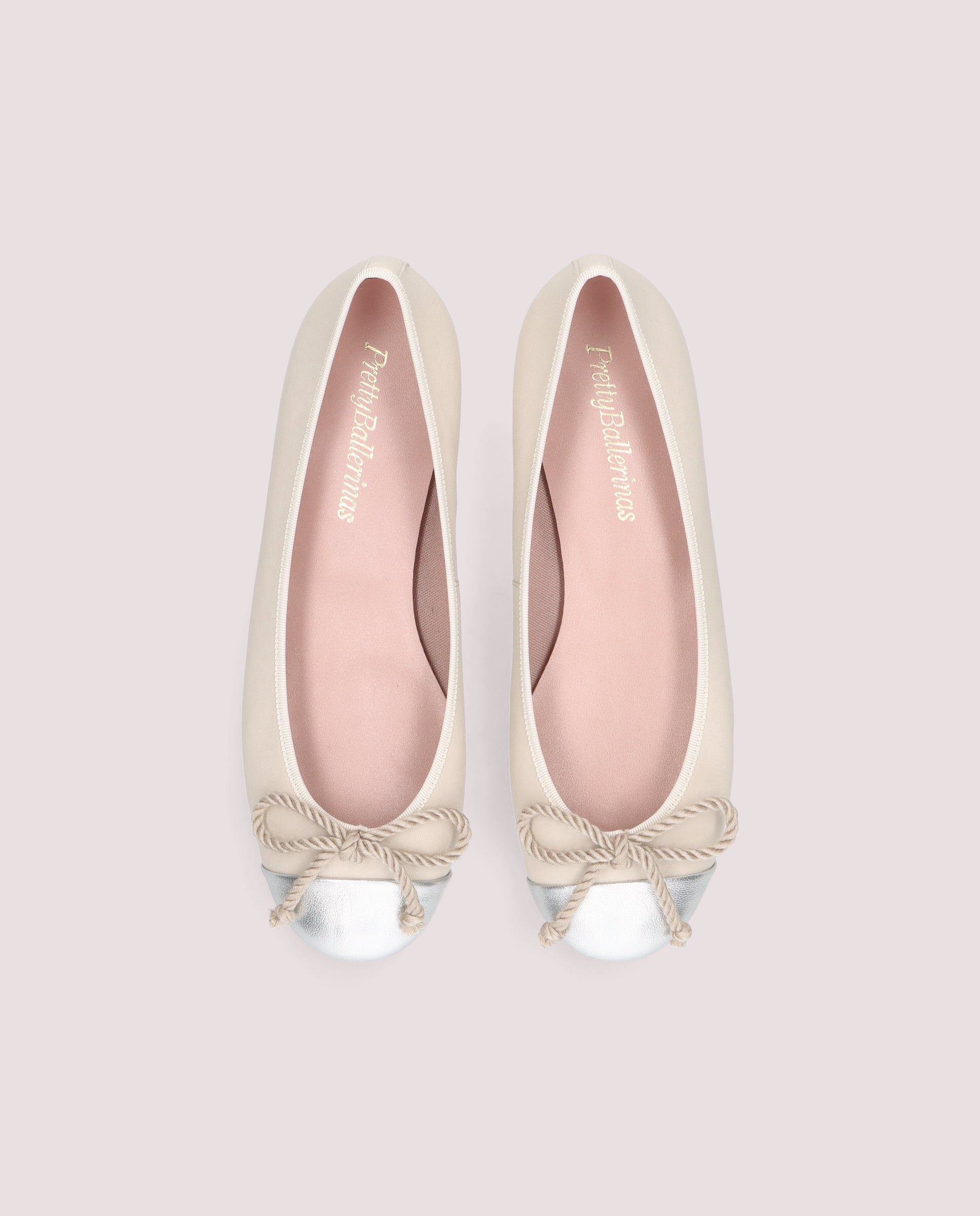 1PB0611-004 [PRETTY BALLERINAS] Rosario Ballerina In Soft Ivory Leather #42788_009 (EU)