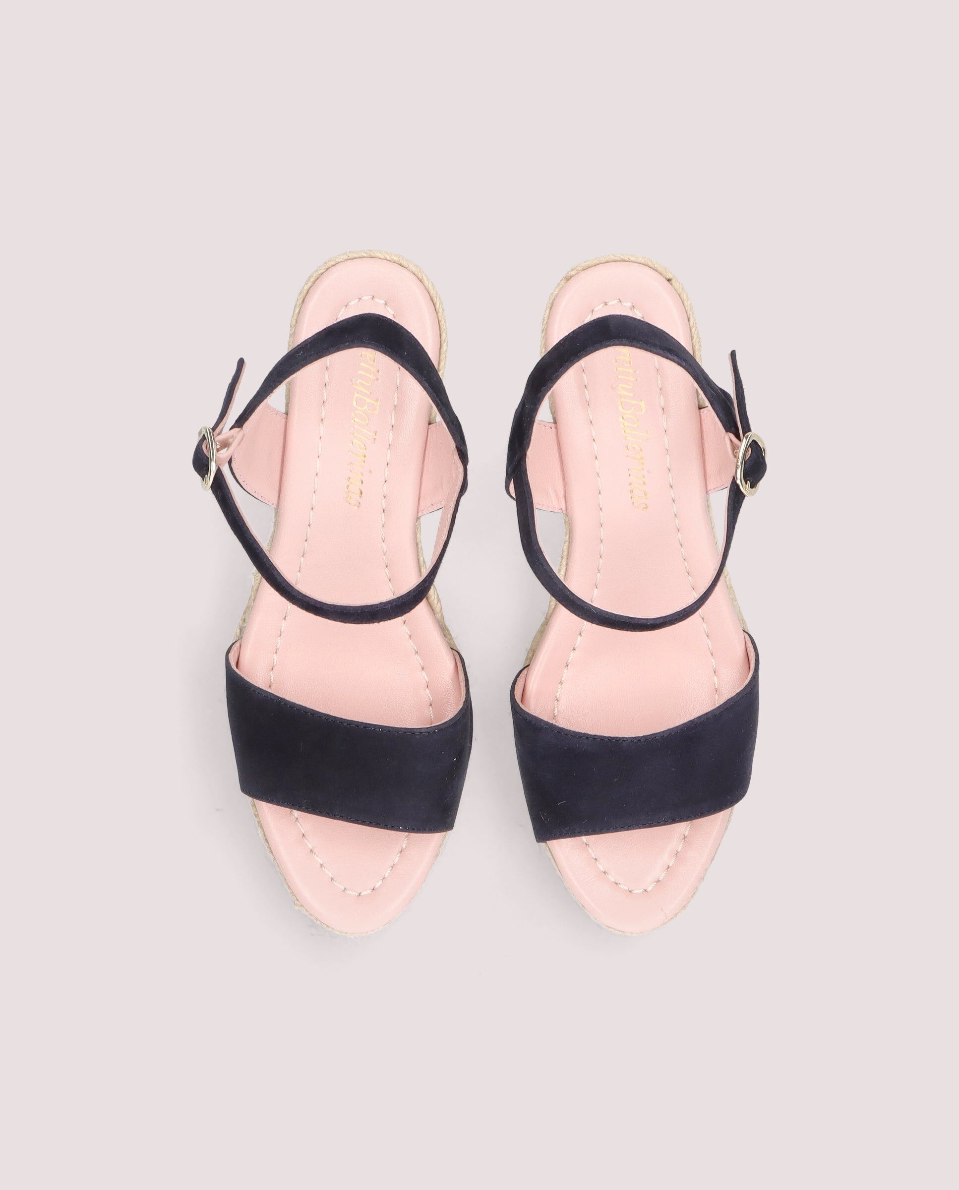 1PB0611-008 [PRETTY BALLERINAS] Deborah Espadrille In Navy Blue Suede #46326_006 (EU)