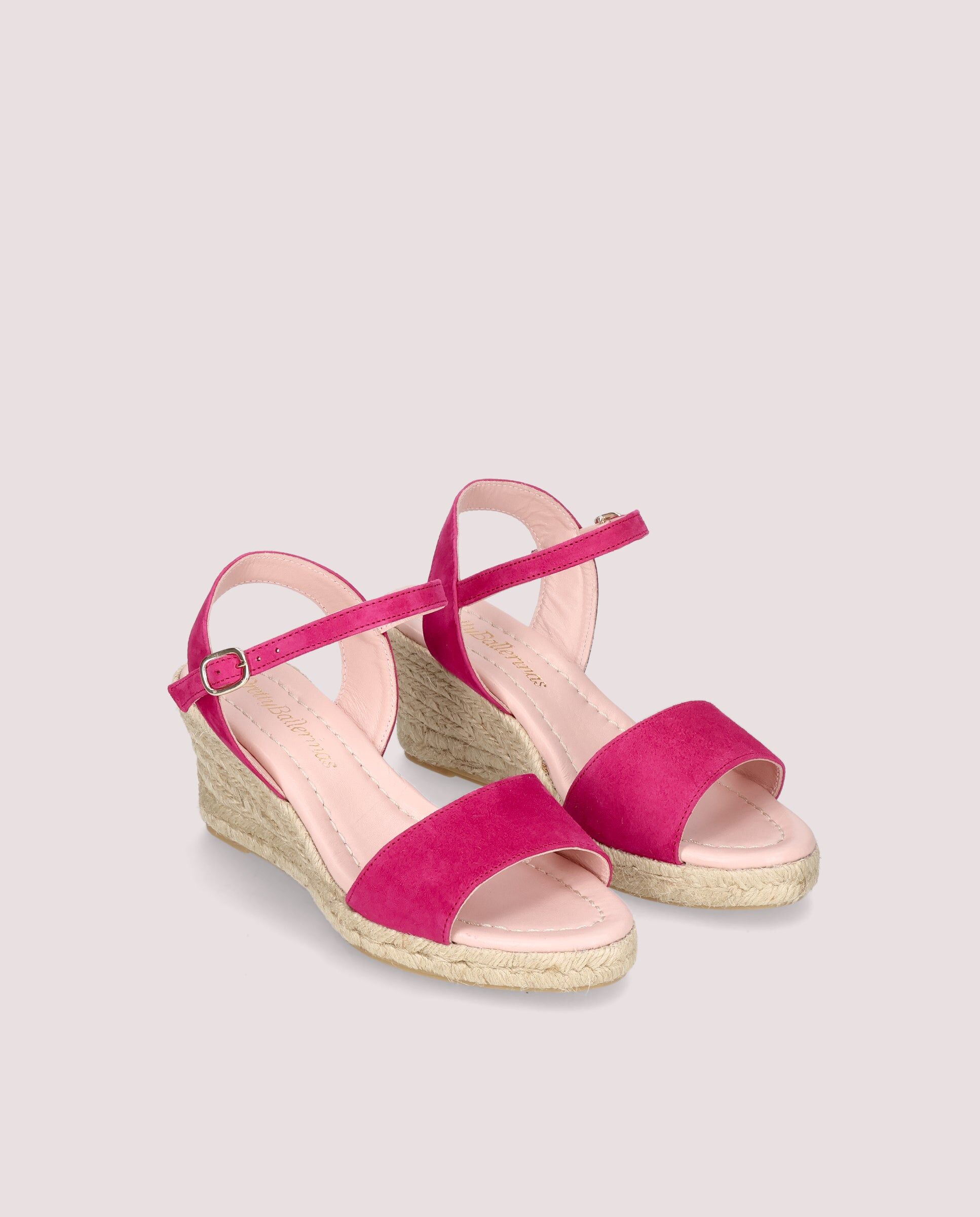 1PB0611-010 [PRETTY BALLERINAS] Deborah Espadrille In Hot Pink Suede #46326_BJ (EU)