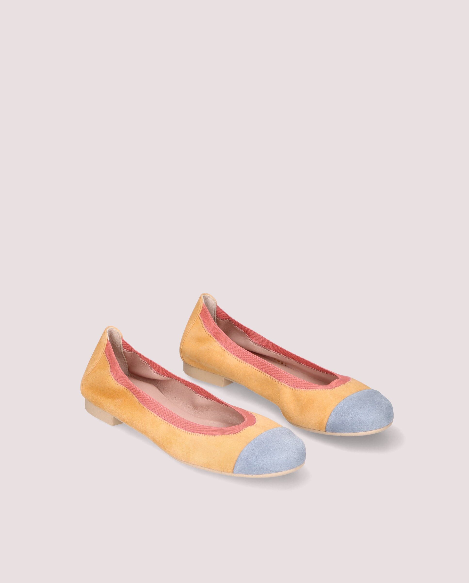1PB0611-011 [PRETTY BALLERINAS] Shirley Ballerina In Soft Multicoloured Suede #48780_044 (EU)