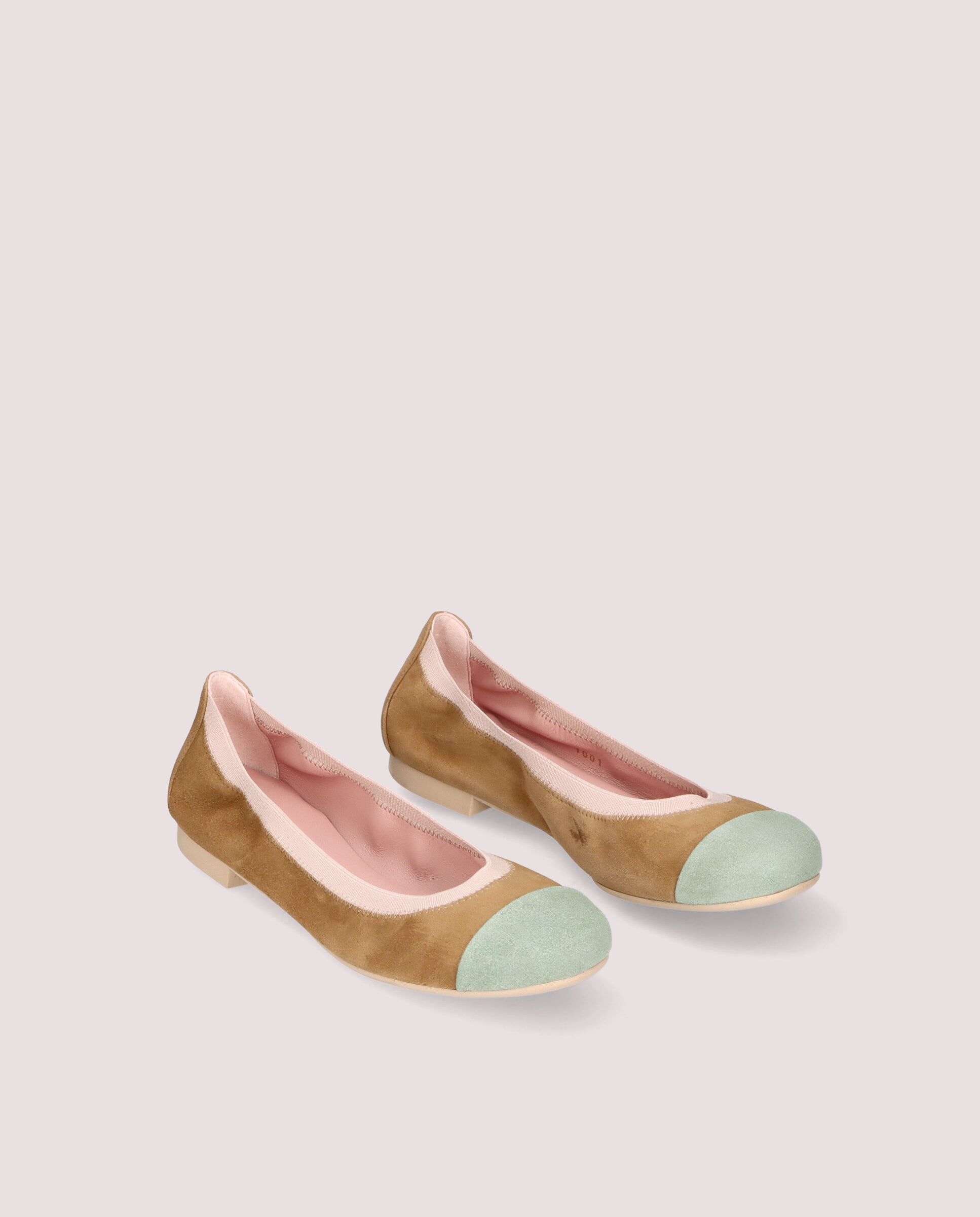 1PB0611-012 [PRETTY BALLERINAS] Shirley Ballerina In Tan Suede #48780_046 (EU)