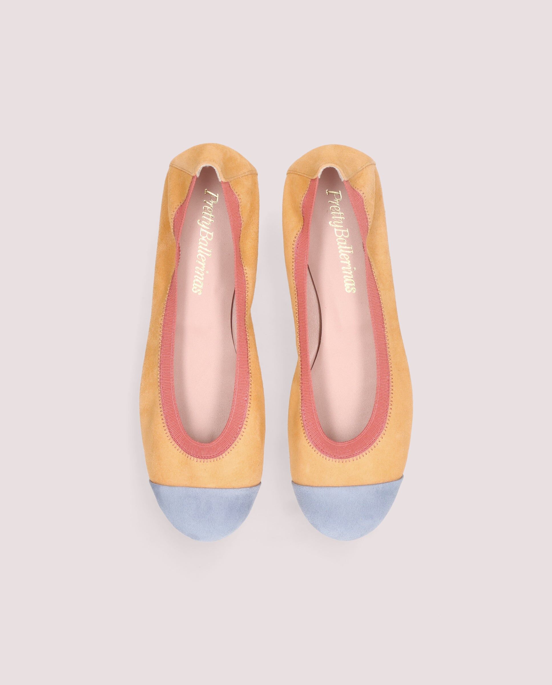 1PB0611-011 [PRETTY BALLERINAS] Shirley Ballerina In Soft Multicoloured Suede #48780_044 (EU)