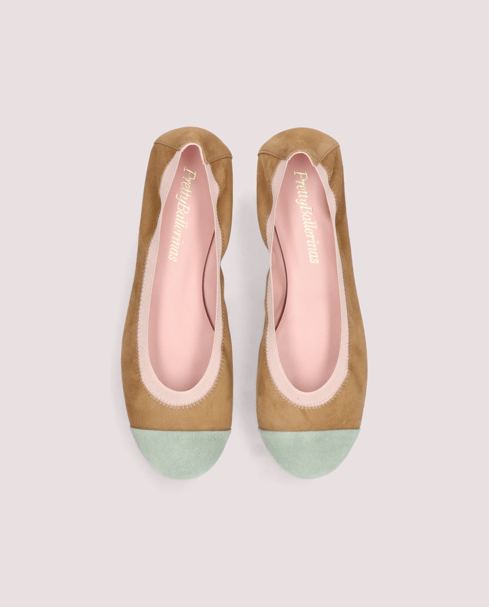 1PB0611-012 [PRETTY BALLERINAS] Shirley Ballerina In Tan Suede #48780_046 (EU)