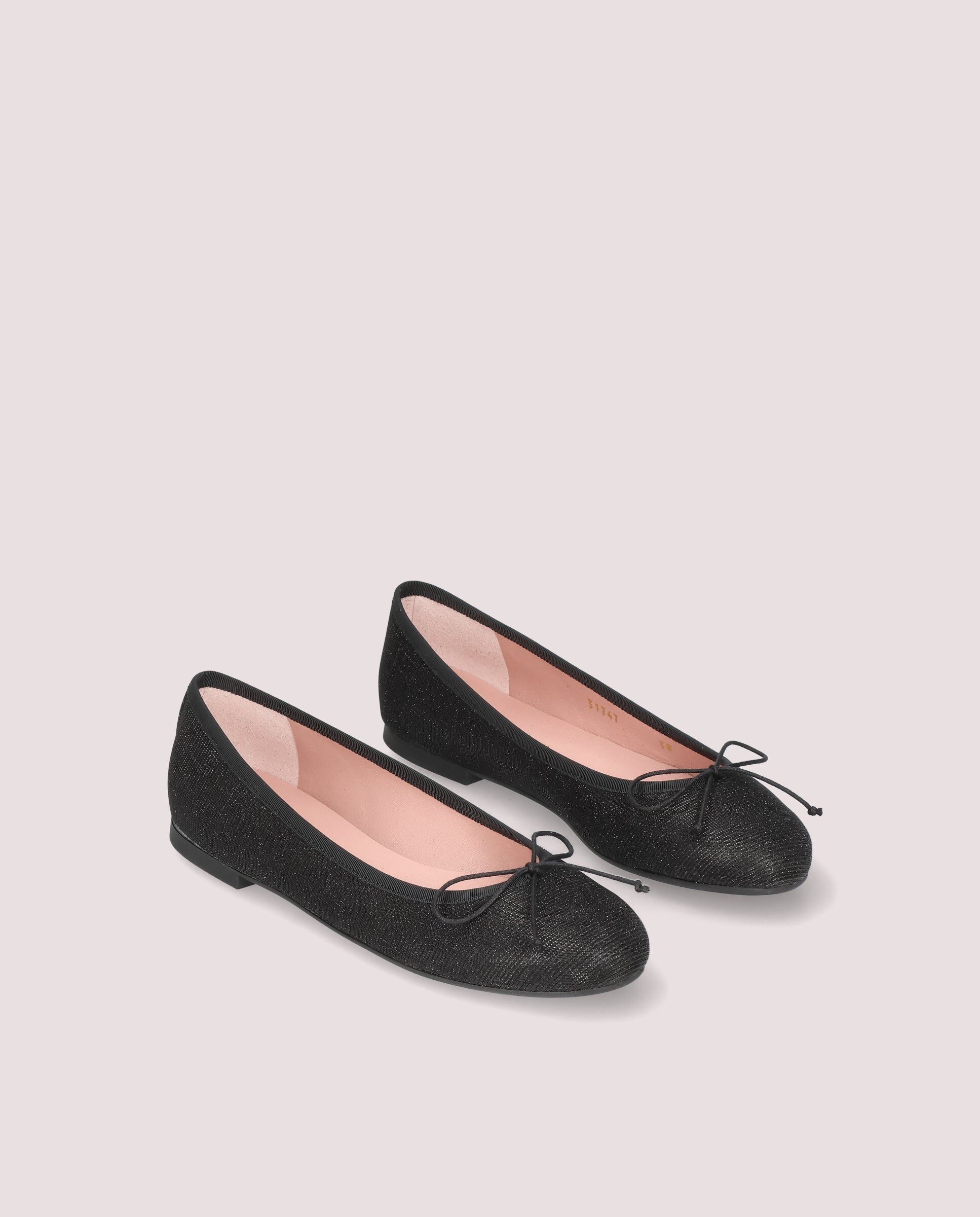 1PB0611-024 [PRETTY BALLERINAS] Nicole Ballerina In Black Glitzy Textile #50321_013 (EU)