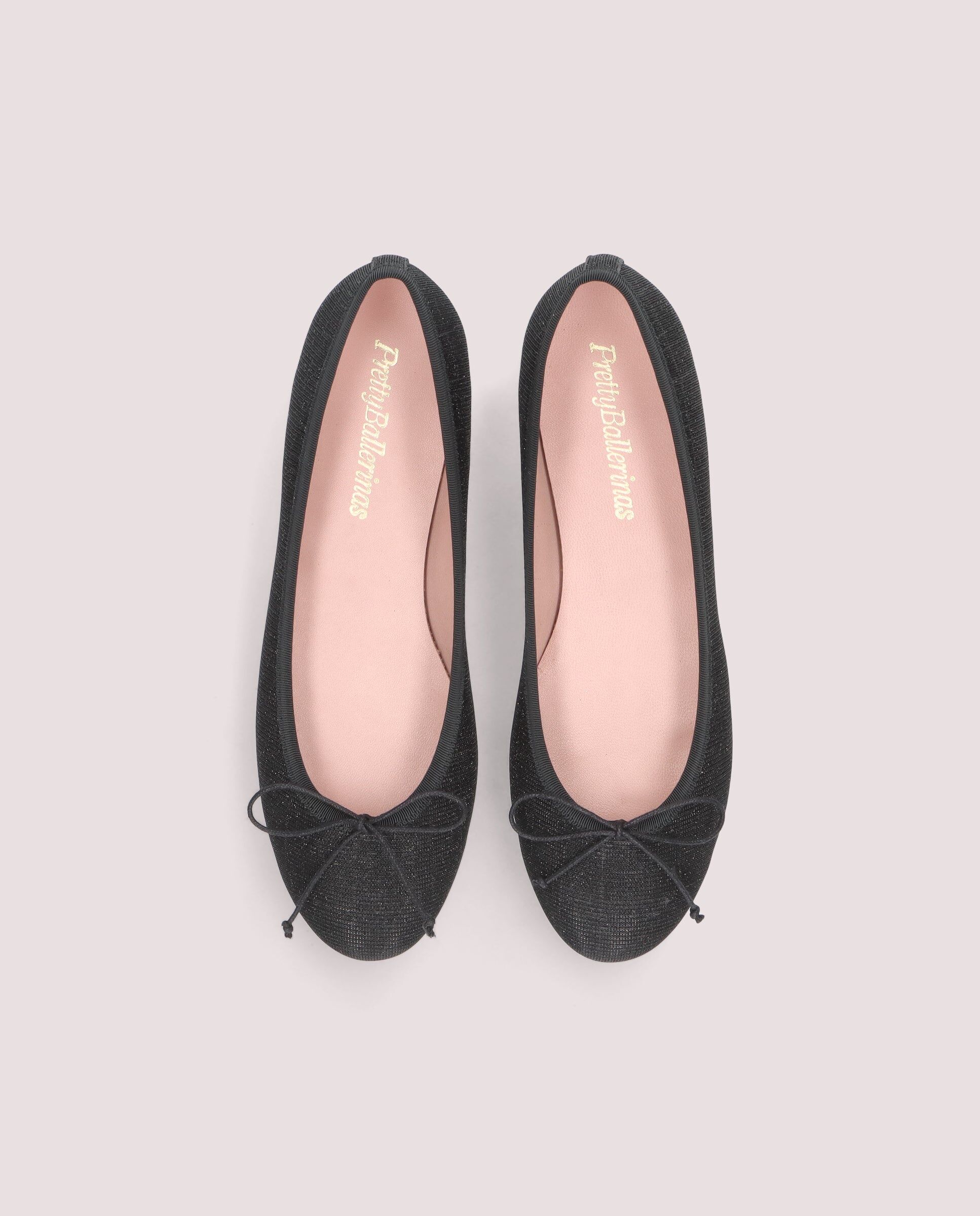 1PB0611-024 [PRETTY BALLERINAS] Nicole Ballerina In Black Glitzy Textile #50321_013 (EU)