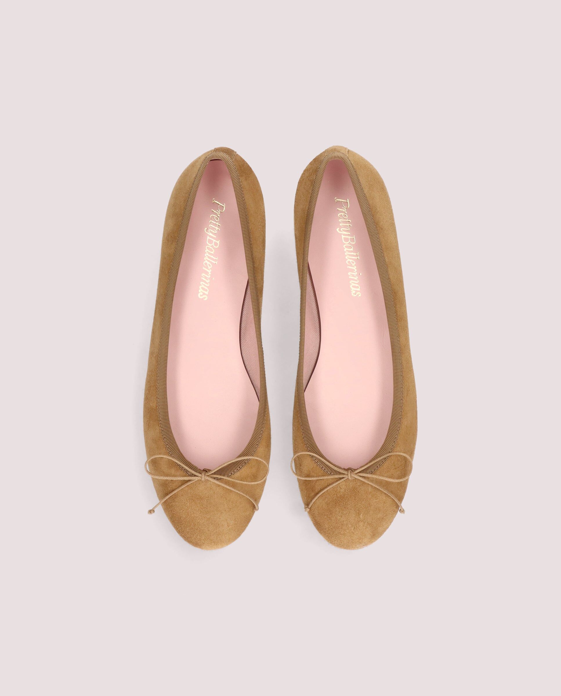 1PB0611-025 [PRETTY BALLERINAS] Nicole Ballerina In Soft Tan Suede #50322_029 (EU)