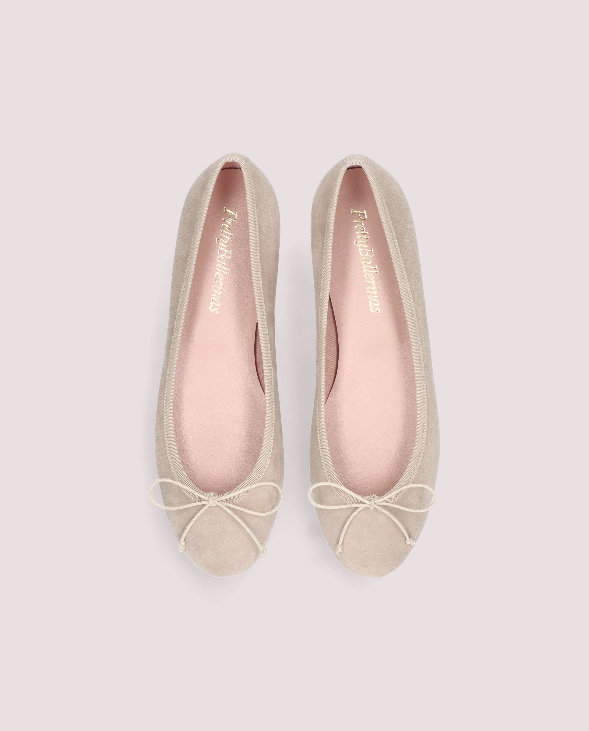 1PB0611-026 [PRETTY BALLERINAS] Nicole Ballerina In Soft Beige Suede #50322_032 (EU)