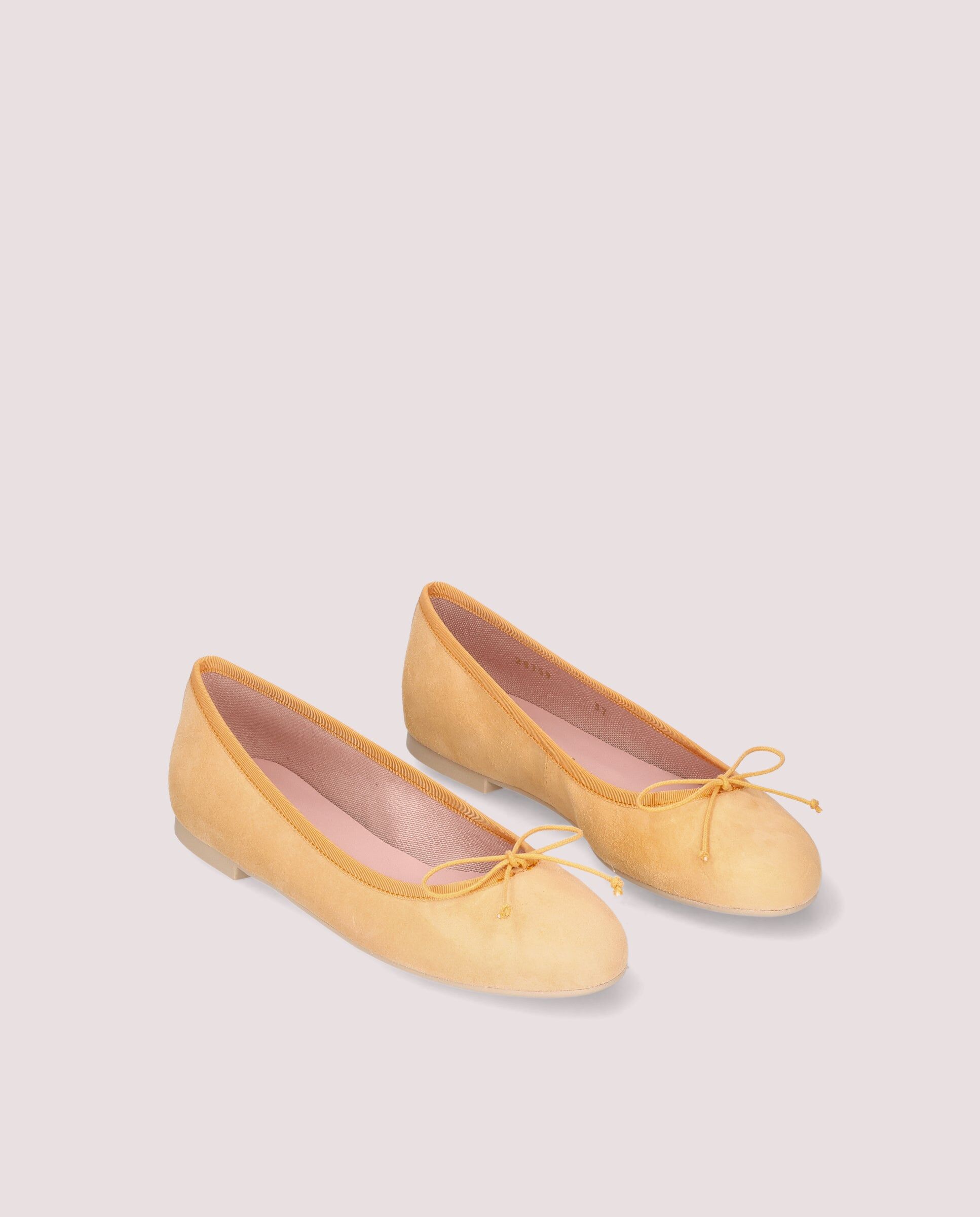 1PB0611-031 [PRETTY BALLERINAS] Nicole Ballerina In Soft Peach Suede #50322_057 (EU)