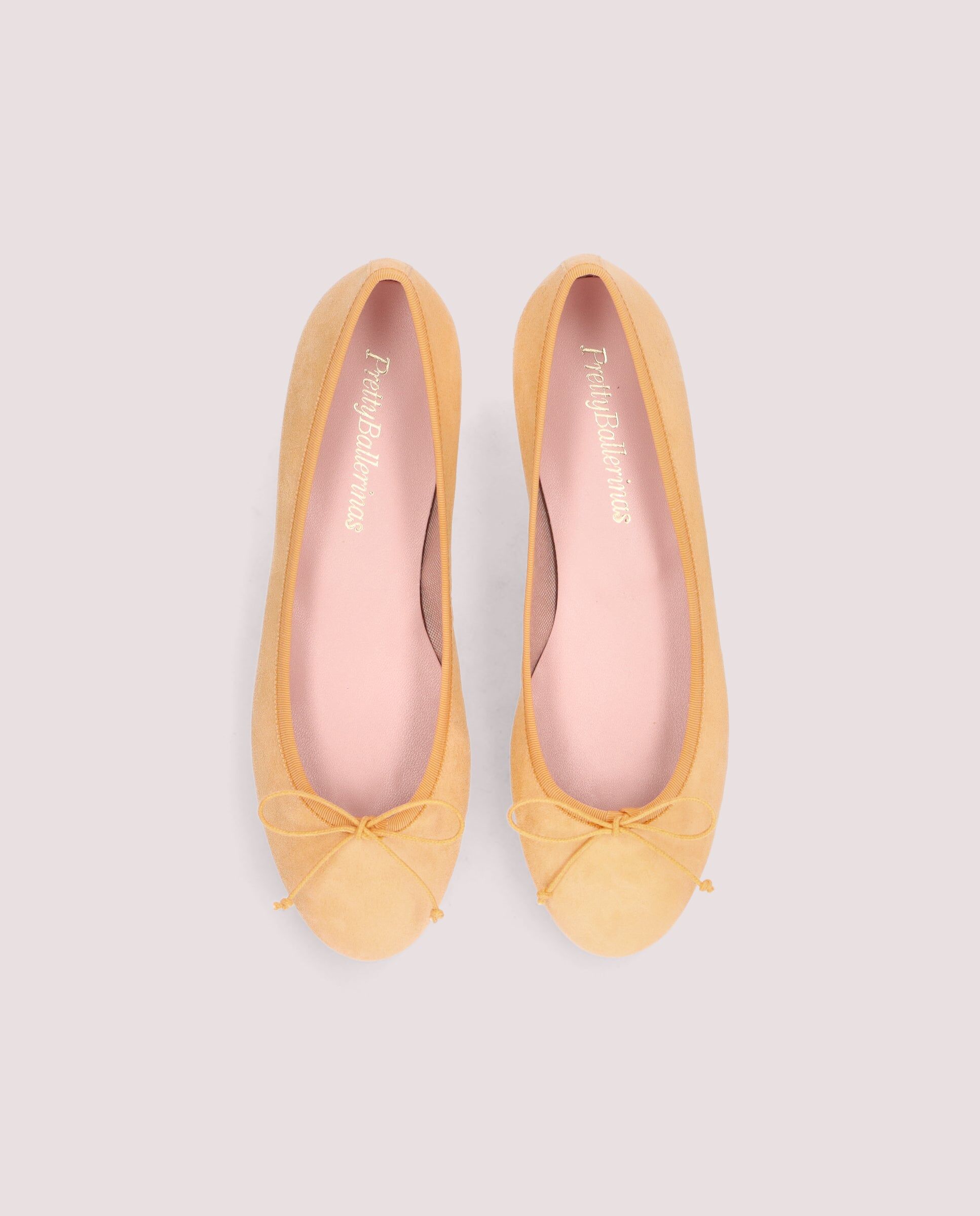 1PB0611-031 [PRETTY BALLERINAS] Nicole Ballerina In Soft Peach Suede #50322_057 (EU)