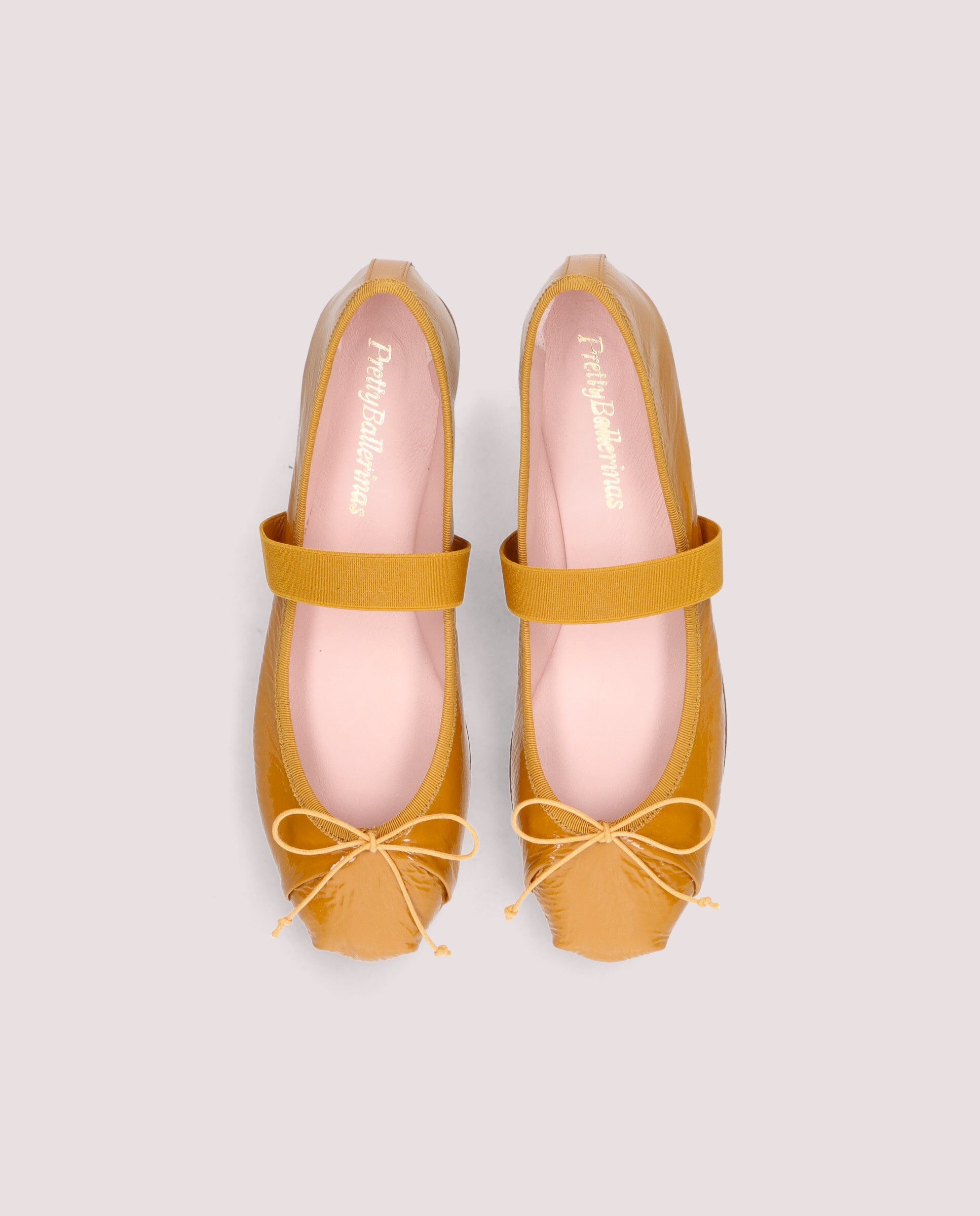 1PB0611-038 [PRETTY BALLERINAS] Nicole Ballerina In Mustard Patent Leather #52025_013 (EU)