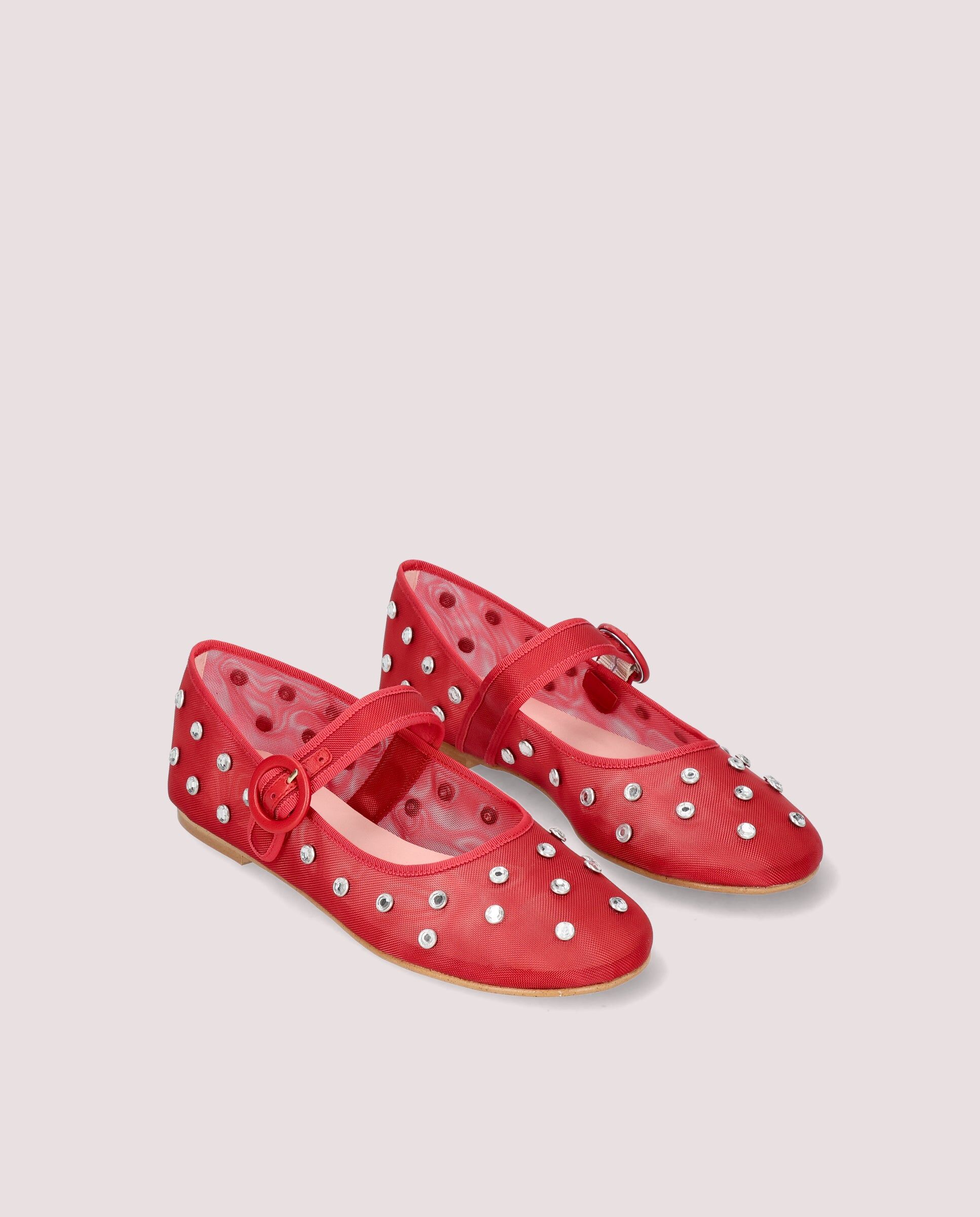 1PB0611-063 [PRETTY BALLERINAS] Georgia Ballerina In Red Mesh #53030_003 (EU)