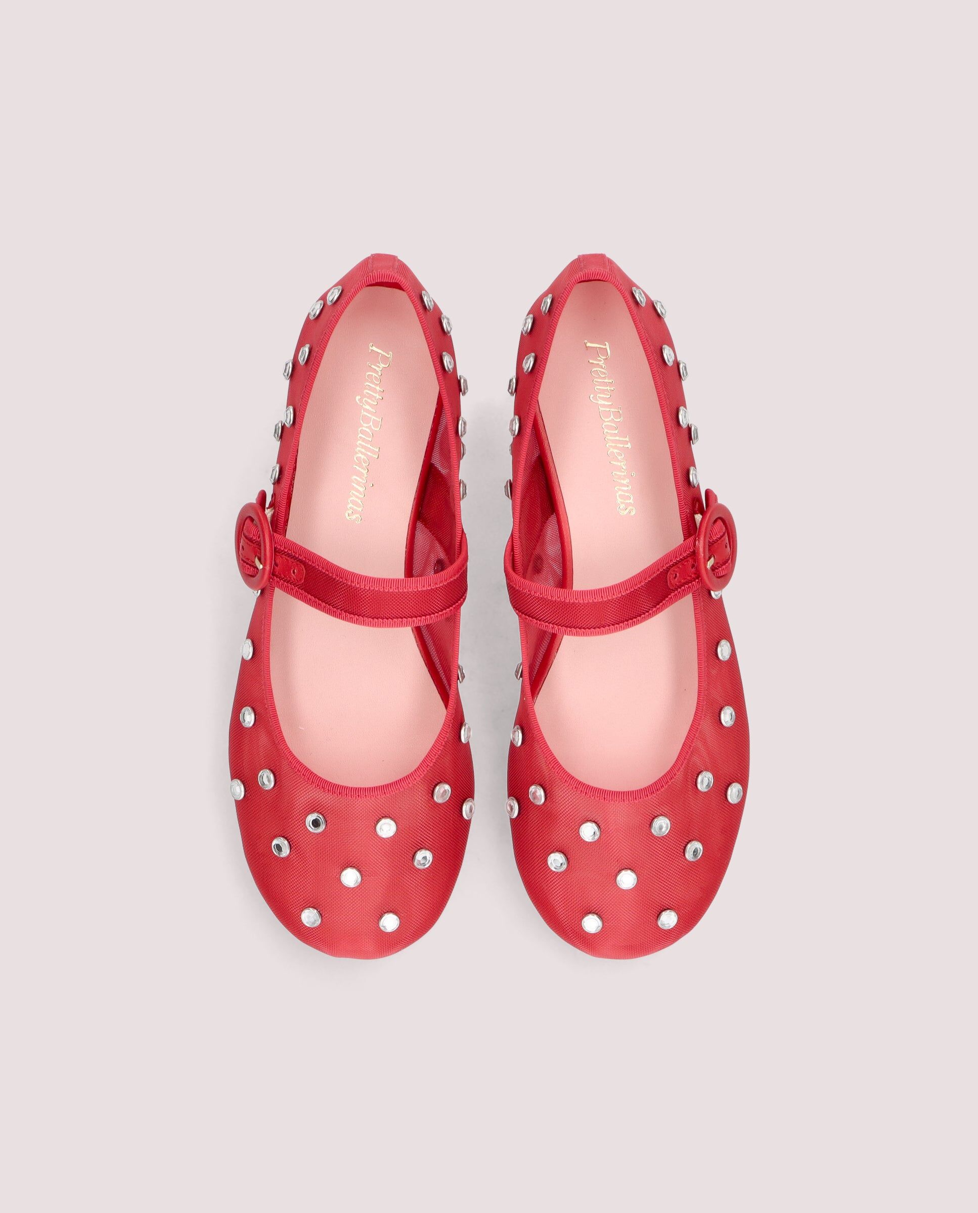 1PB0611-063 [PRETTY BALLERINAS] Georgia Ballerina In Red Mesh #53030_003 (EU)