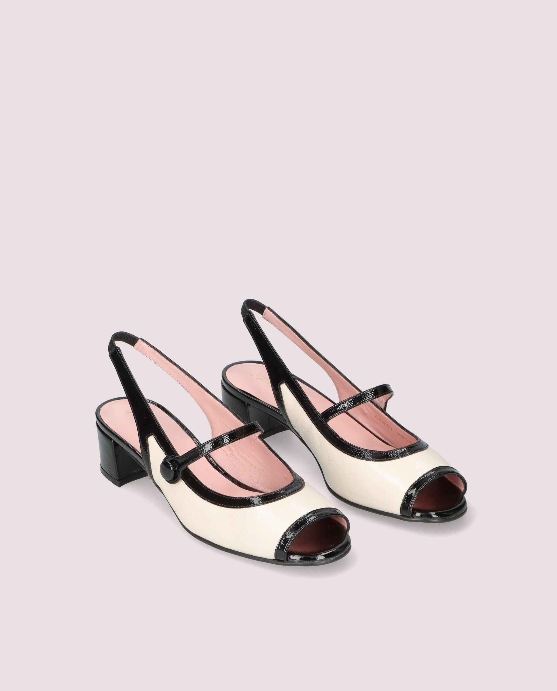 1PB0611-065 [PRETTY BALLERINAS] Jenna Pump In Ivory Patent Leather #53047_001 (EU)