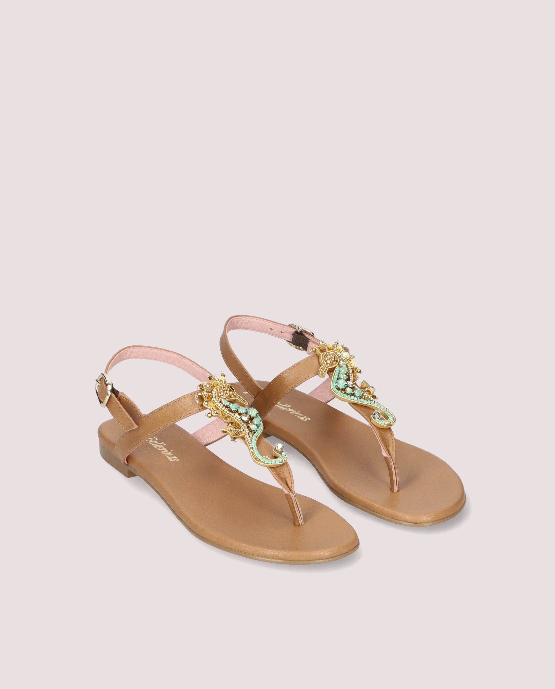 1PB0611-069 [PRETTY BALLERINAS] Judy Sandal In Tan Leather #53052_001 (EU)