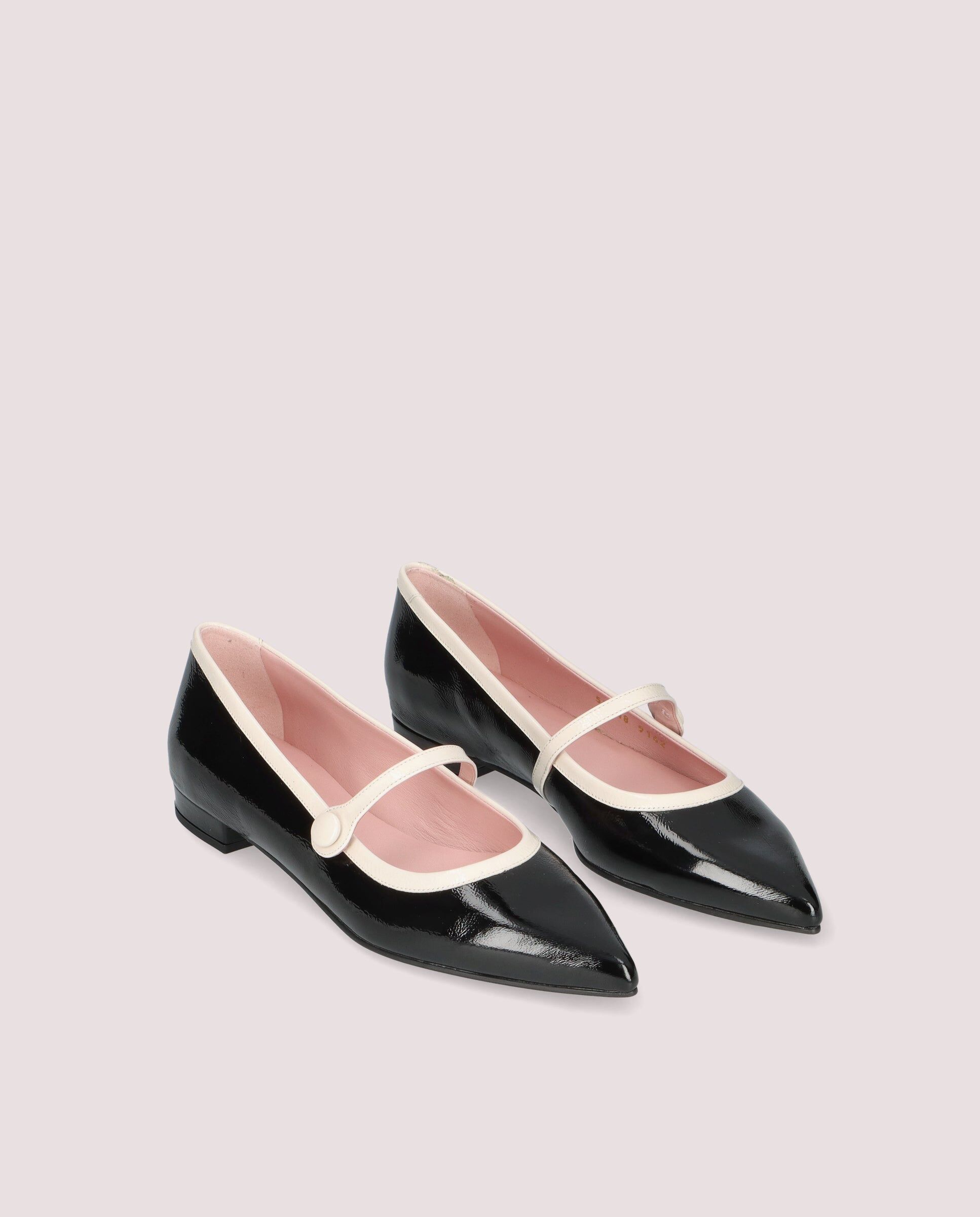 1PB0611-067 [PRETTY BALLERINAS] Clementine Black Patent Ballet Flats #53048_001 (EU)