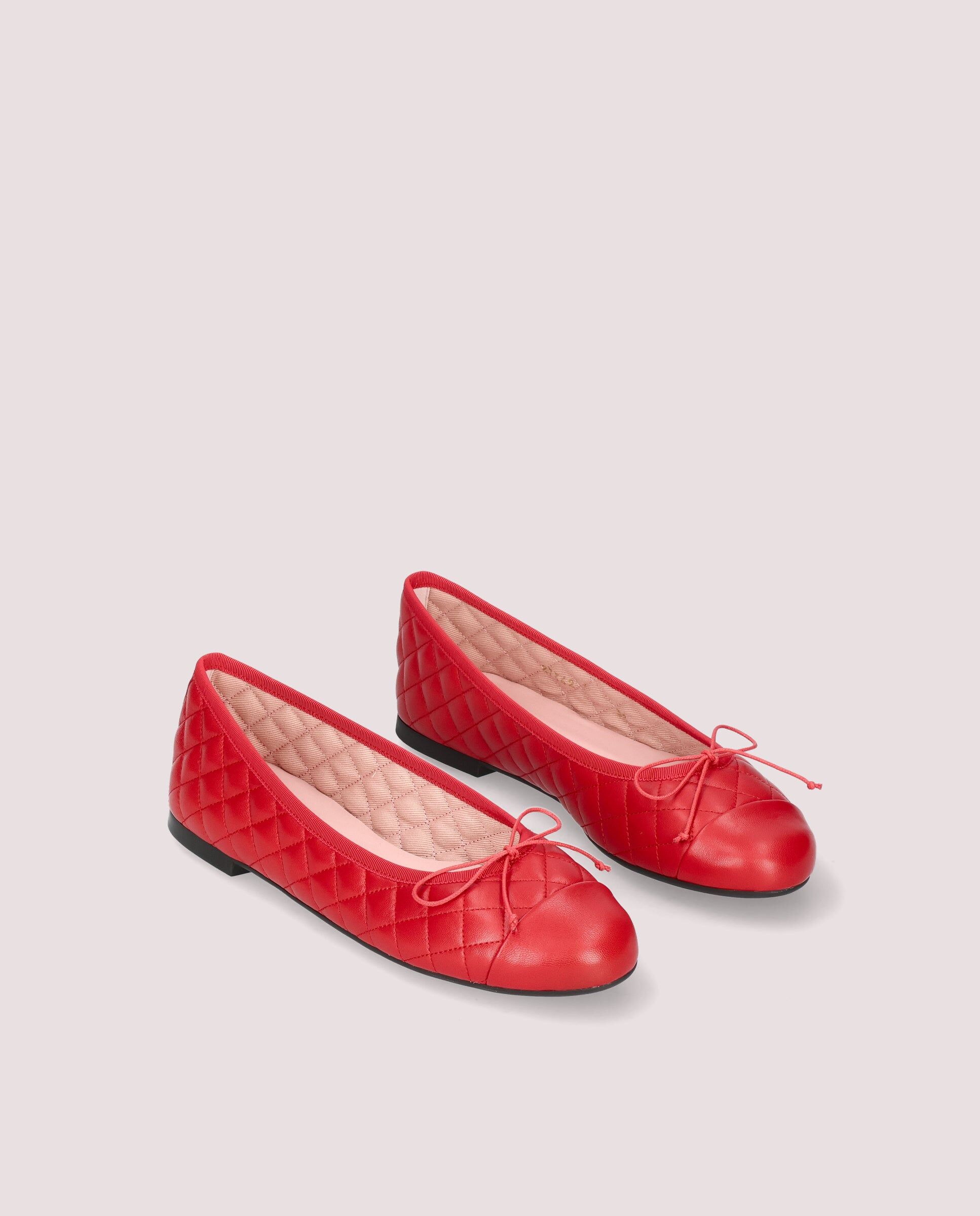 1PB0611-072 [PRETTY BALLERINAS] Nicole Ballerina In Red Quilted Leather #53059_004 (EU)