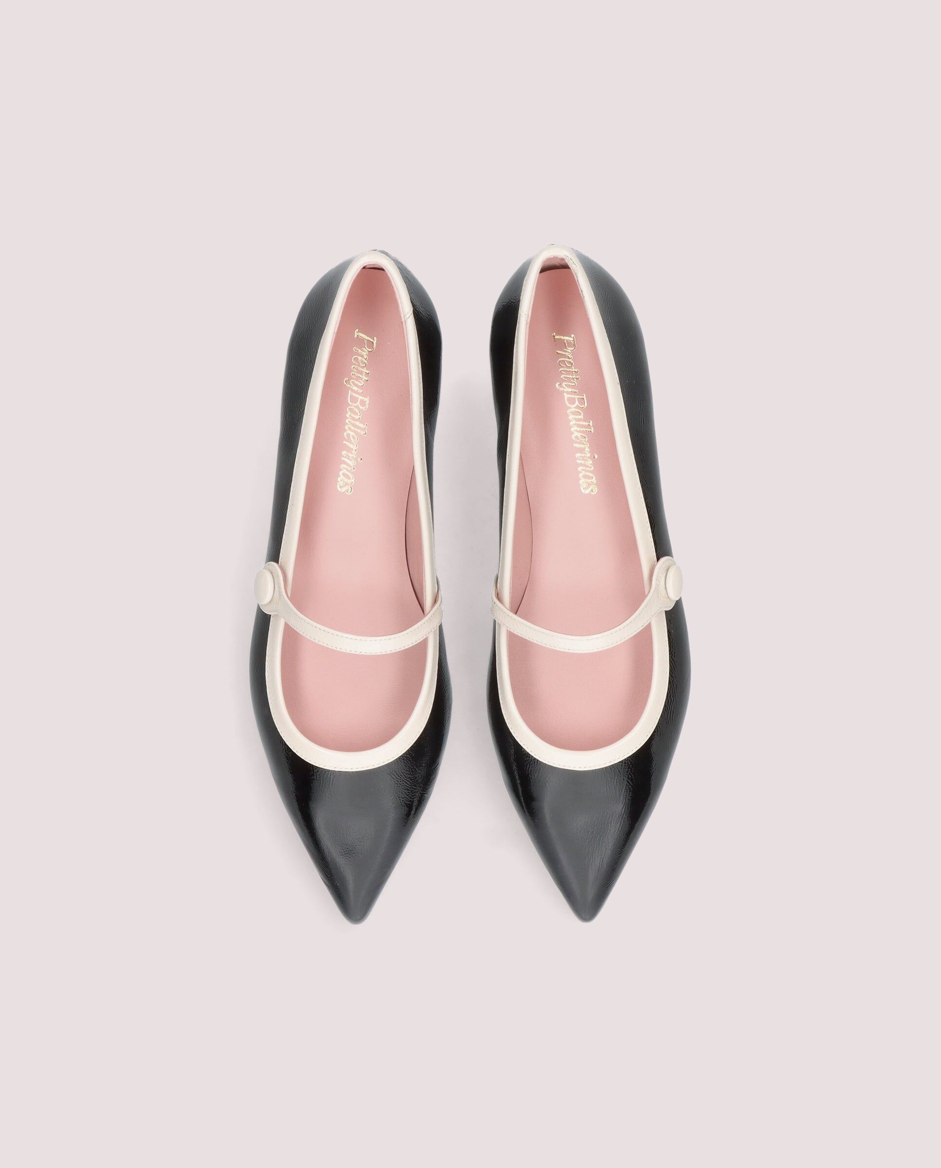 1PB0611-067 [PRETTY BALLERINAS] Clementine Black Patent Ballet Flats #53048_001 (EU)