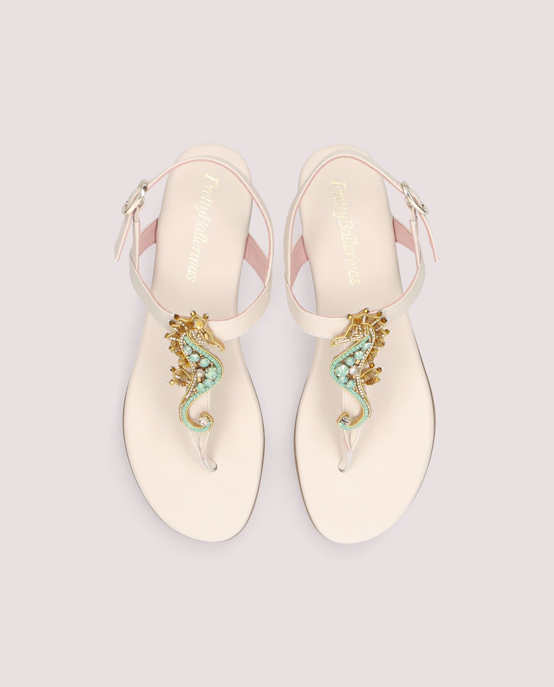 1PB0611-070 [PRETTY BALLERINAS] Judy Sandal In Soft Ivory Leather #53052_002 (EU)