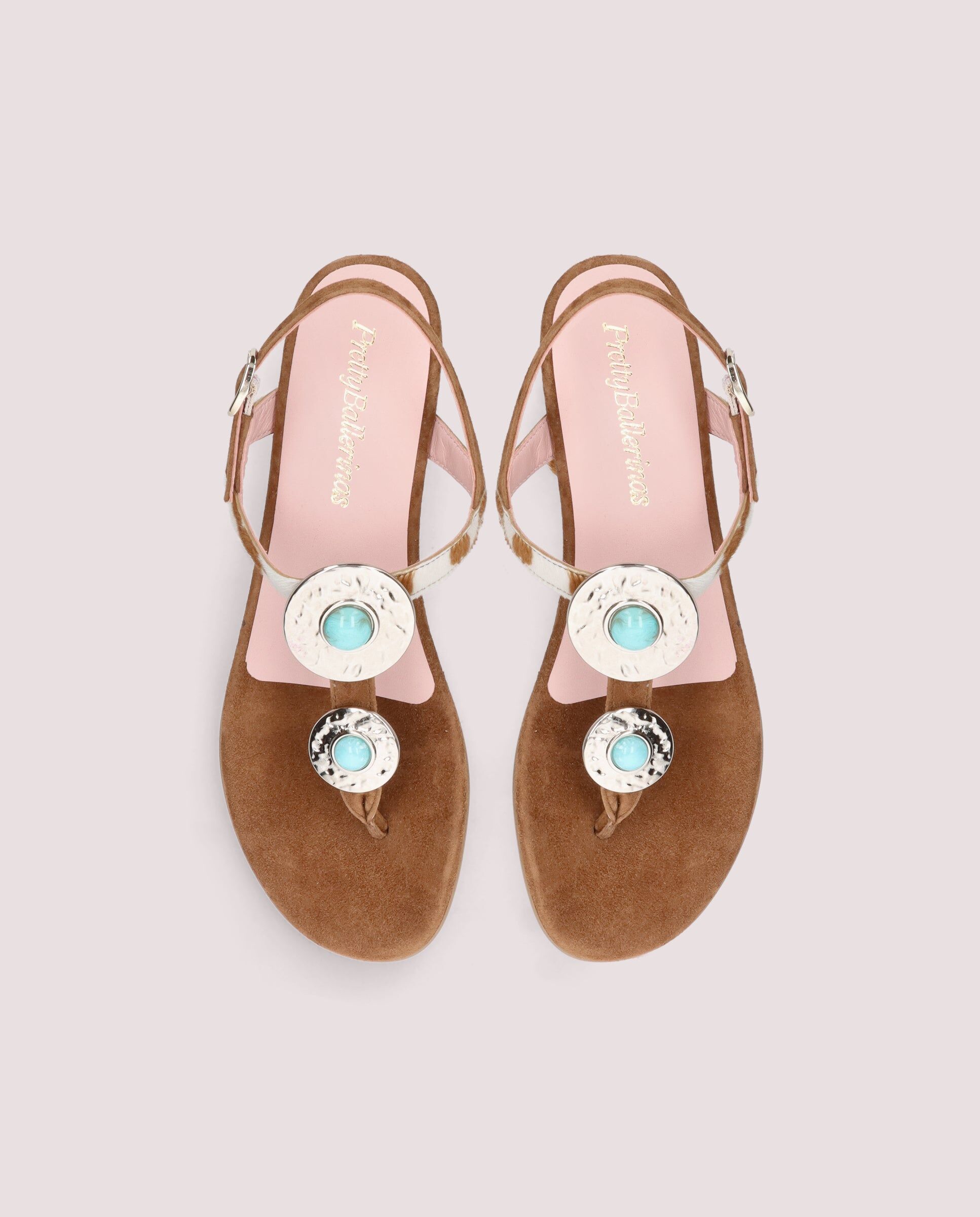 1PB0611-081 [PRETTY BALLERINAS] Judy Sandal In Cow Printed Poni #53130_001 (EU)