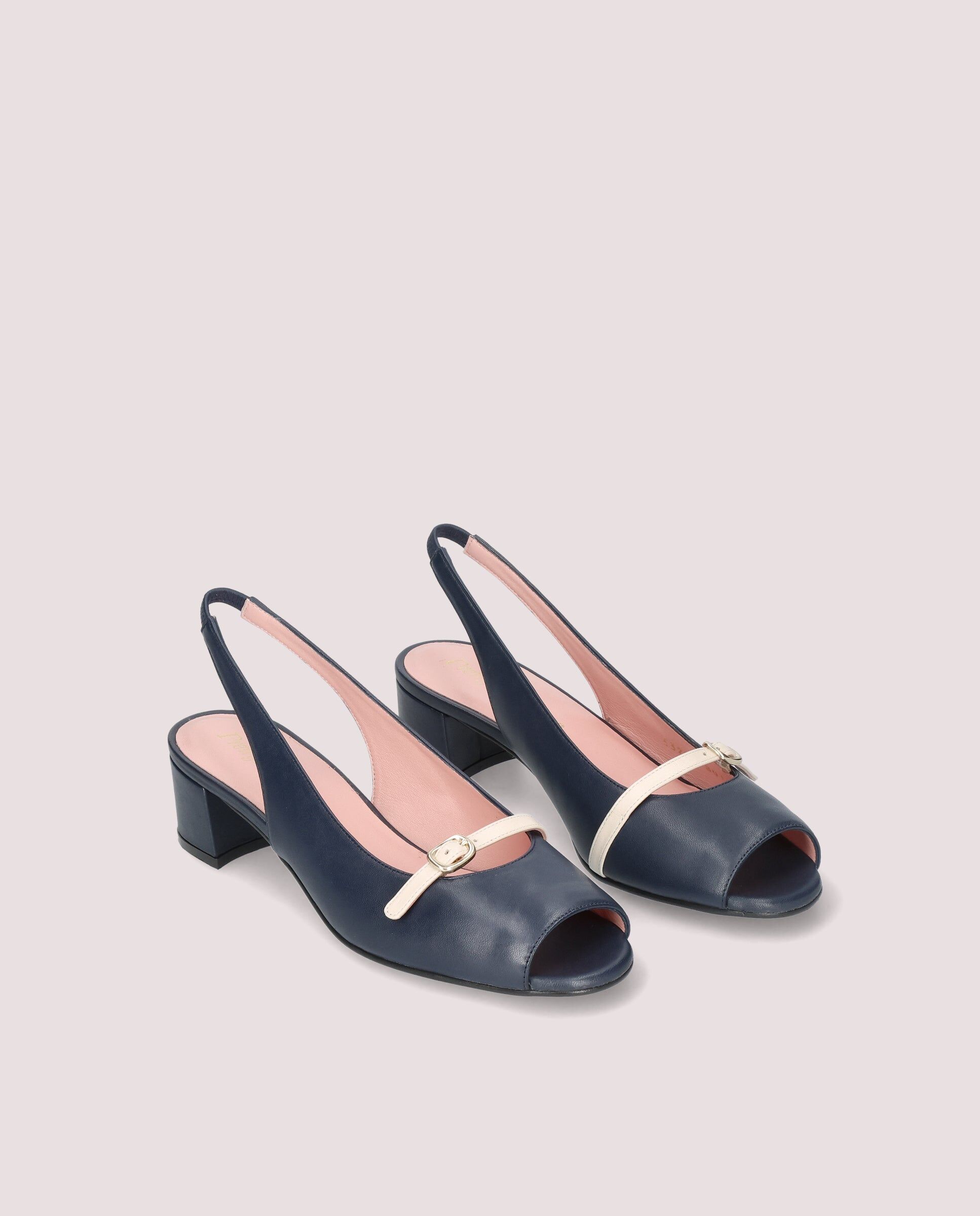 1PB0611-088 [PRETTY BALLERINAS] Jenna Pump In Navy Blue Leather #53206_003 (EU)