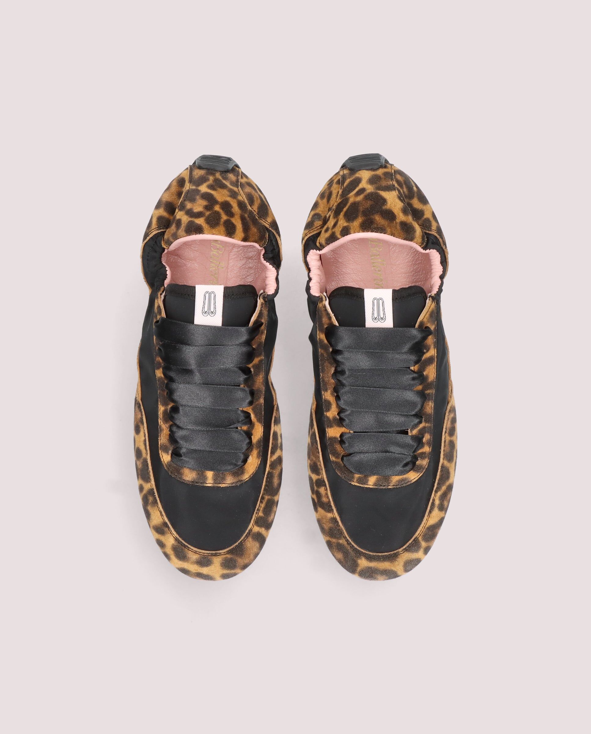 1PB0611-090 [PRETTY BALLERINAS] Blue Sneaker In Leopard Printed Suede And Black Nylon #53235_001 (EU)