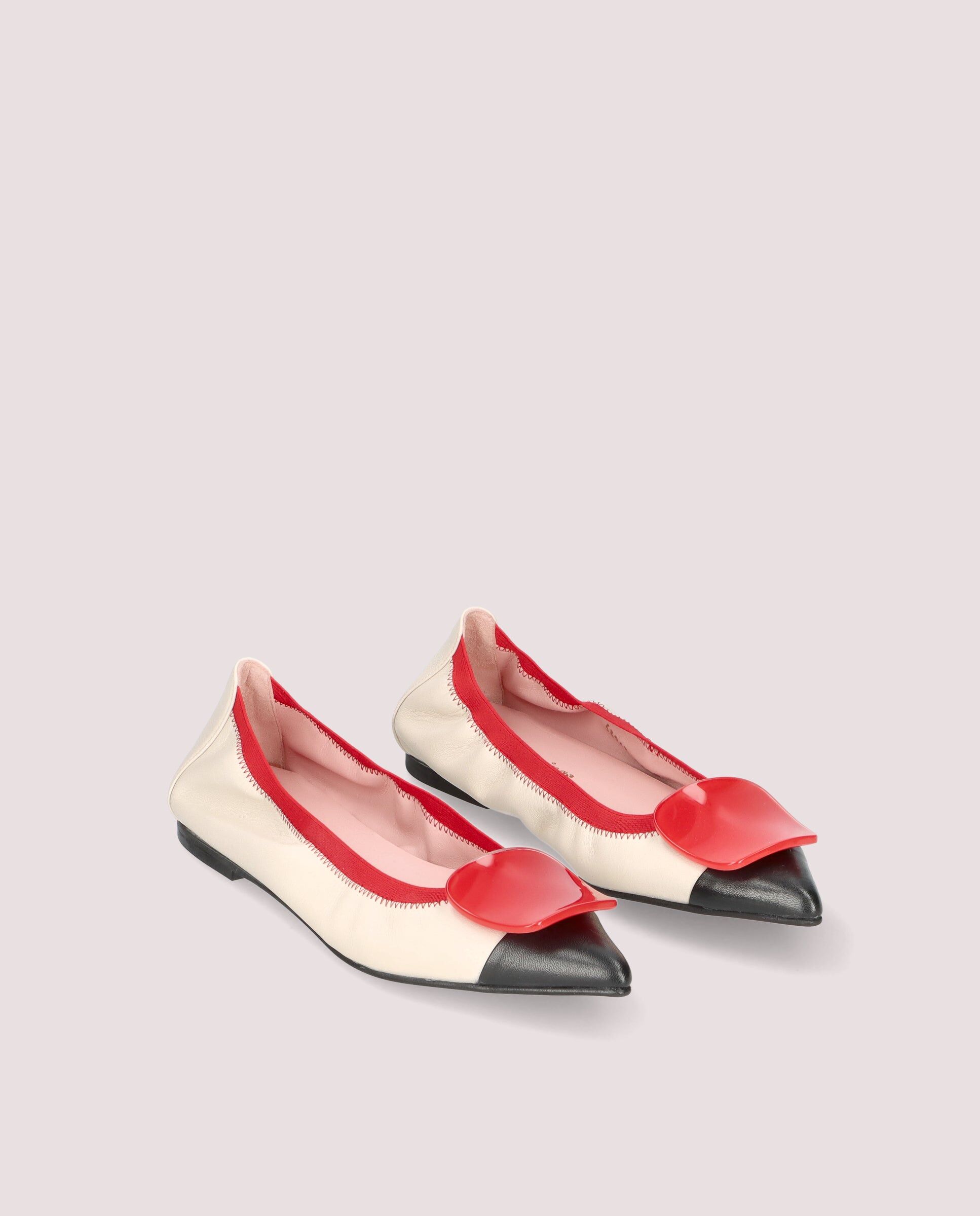 1PB0611-095 [PRETTY BALLERINAS] Paris Ballerina In Soft Ivory Leather #53243_002 (EU)