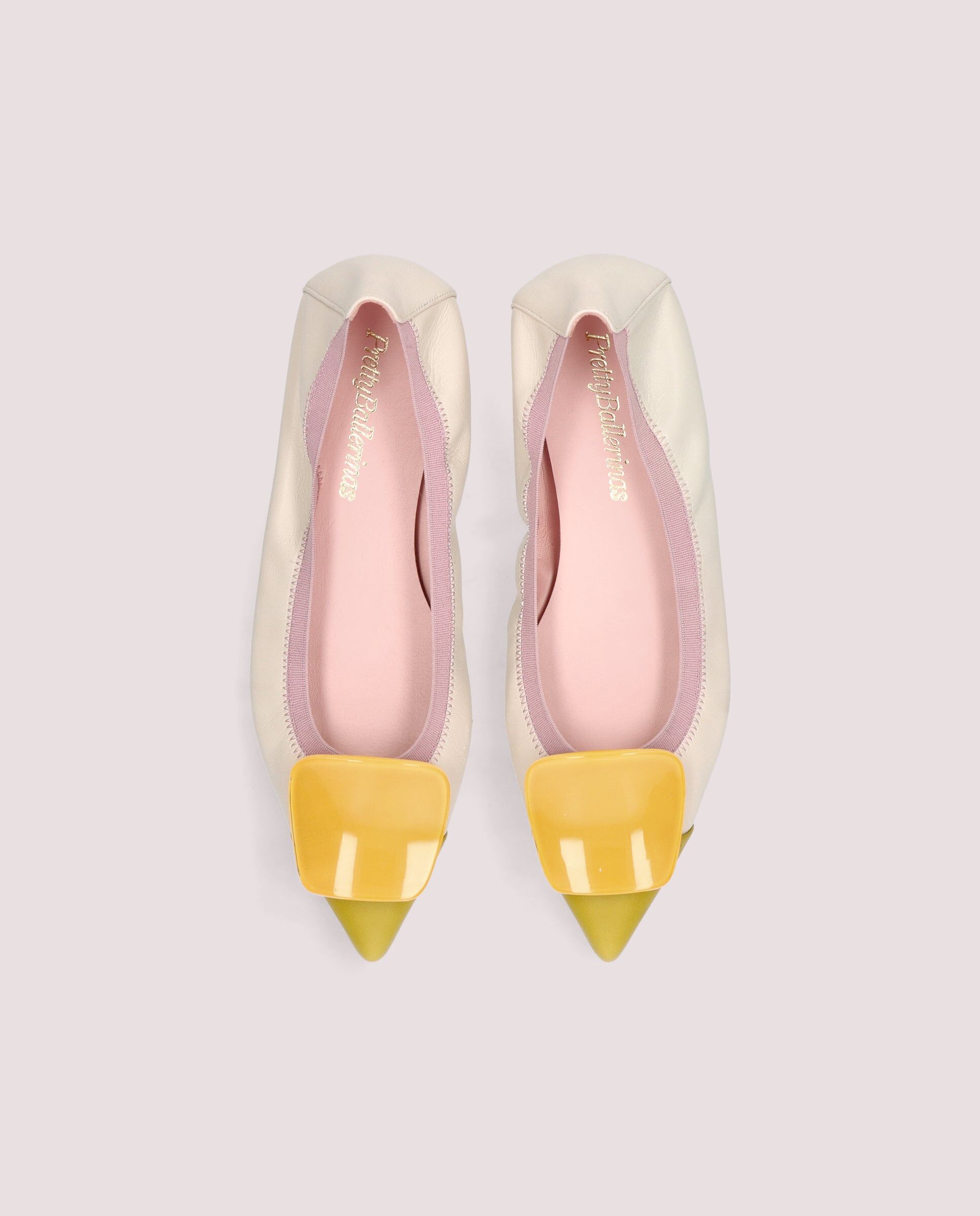 1PB0611-097 [PRETTY BALLERINAS] Paris Ballerina In Soft Ivory Leather #53243_004 (EU)