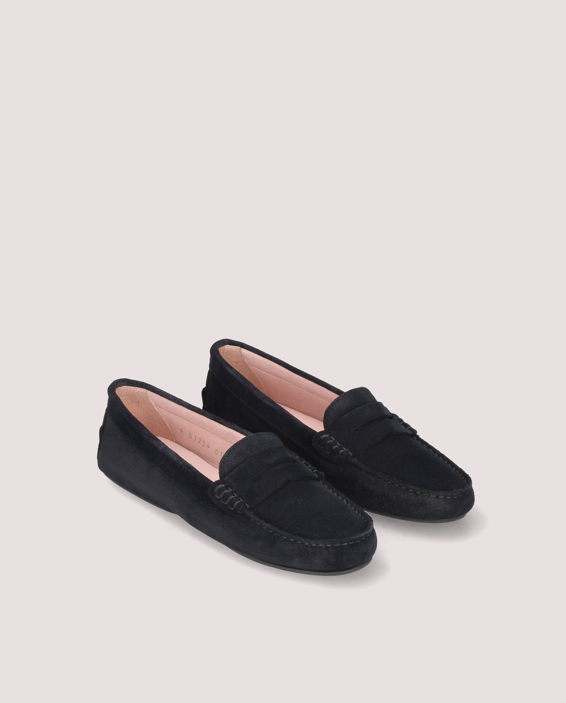 1PB0611-103 [PRETTY BALLERINAS] Josephine Moccasin In Navy Blue Suede #53254_010 (EU)
