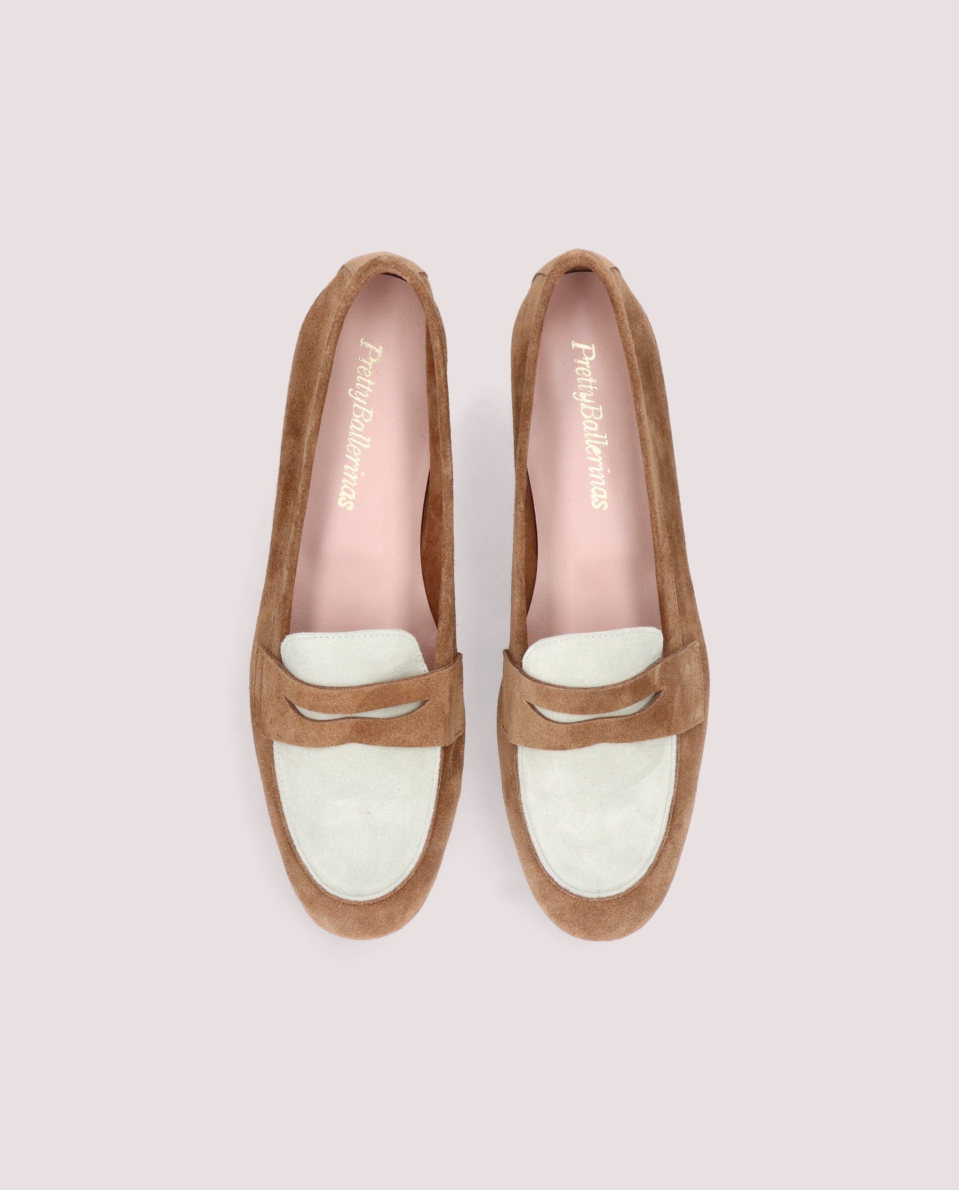 1PB0611-106 [PRETTY BALLERINAS] Faye Loafer In Tan And Green Suede #53272_001 (EU)