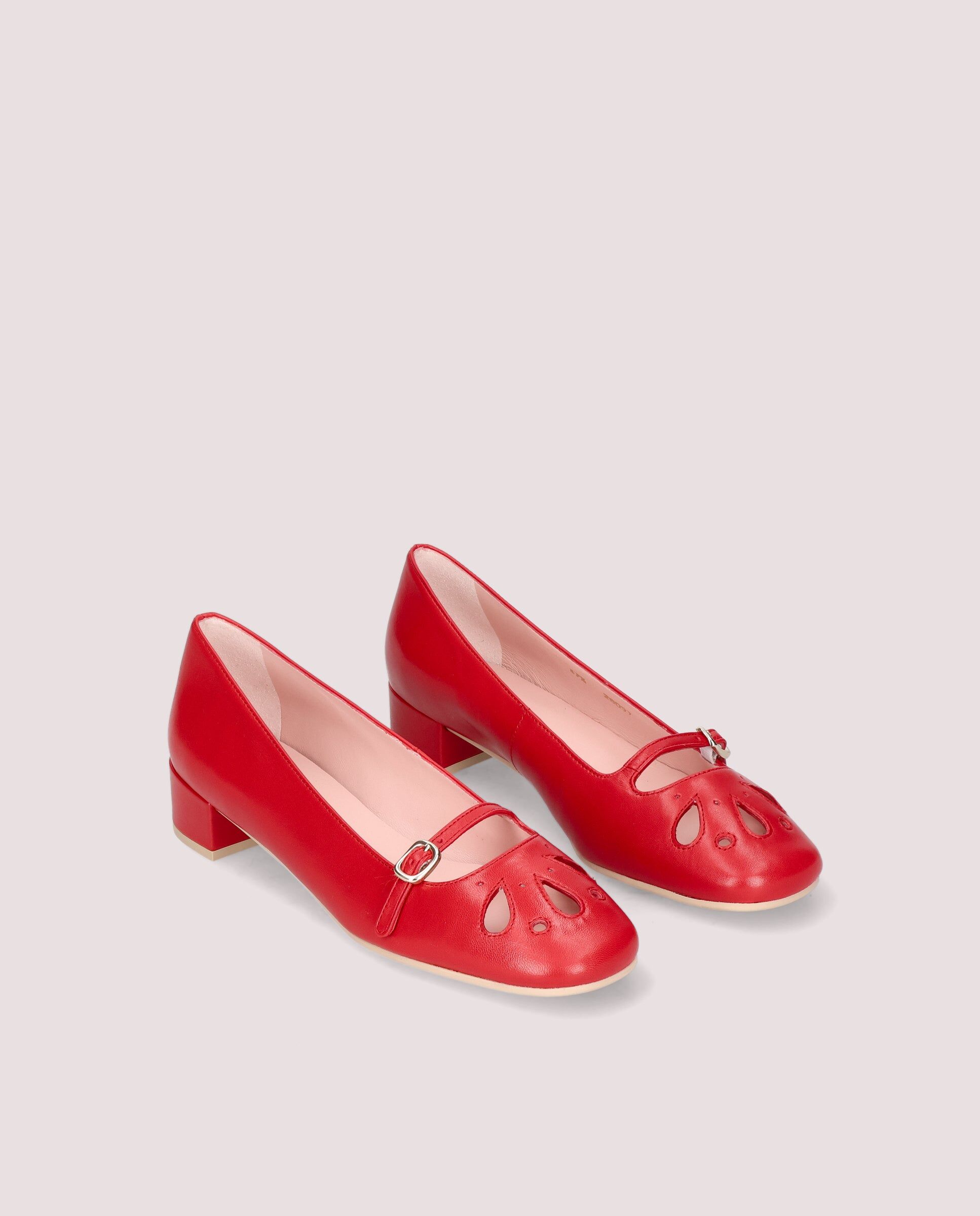 1PB0611-114 [PRETTY BALLERINAS] Odette Ballerina In Red Leather #53409_002 (EU)