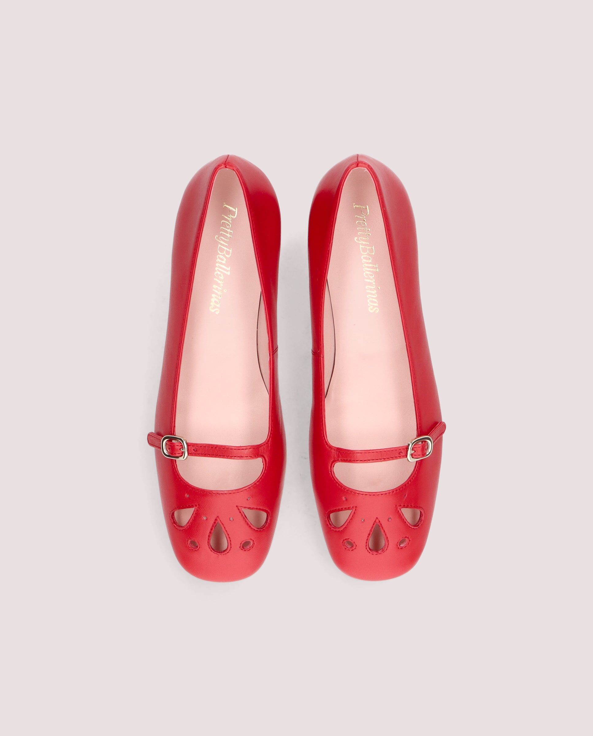 1PB0611-114 [PRETTY BALLERINAS] Odette Ballerina In Red Leather #53409_002 (EU)